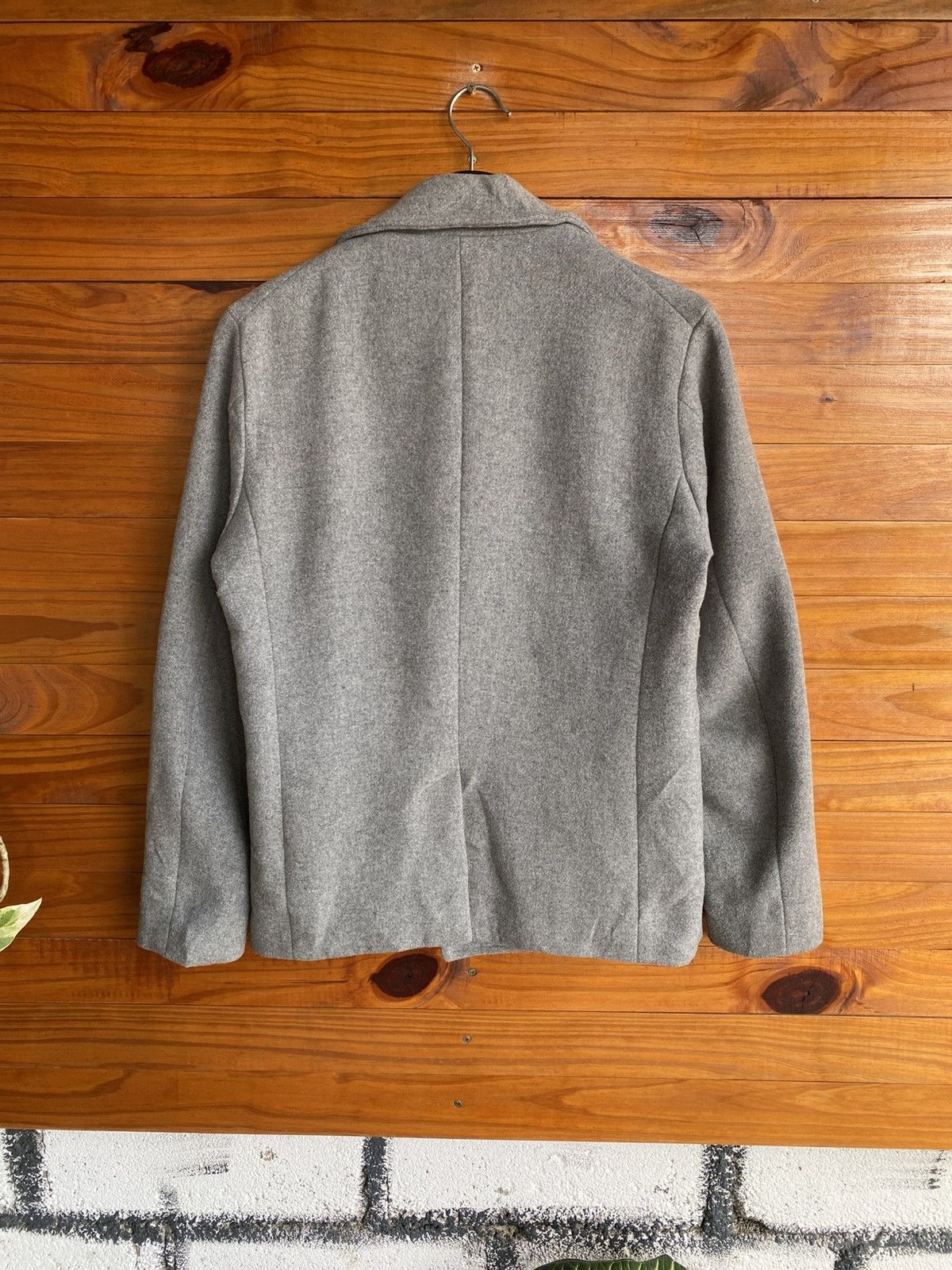RAGEBLUE RAGEBLUE Grey DoubleBreasted Pea Coat Australian Merino Wool Size US S / EU 44-46 / 1 - 13 Thumbnail