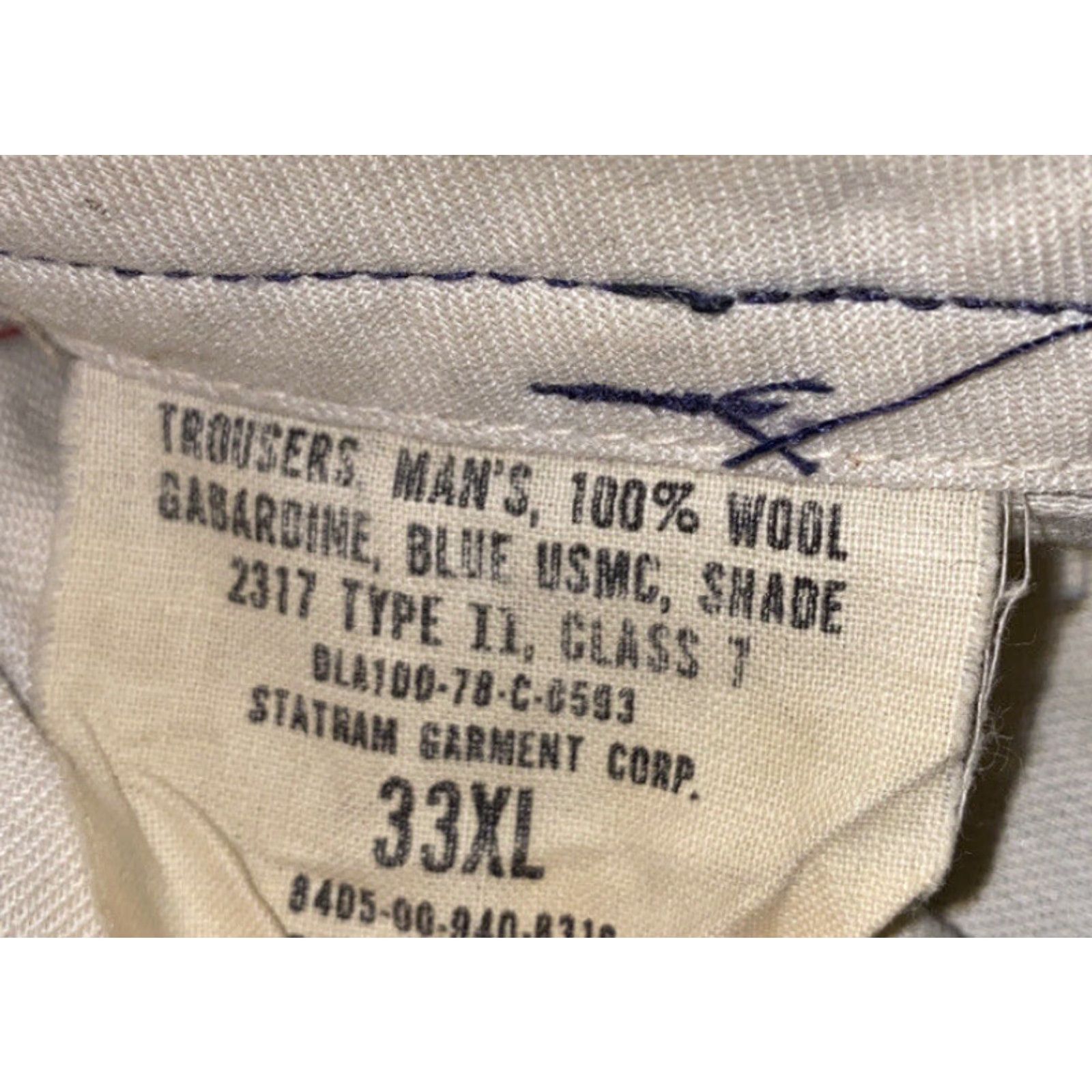 Vintage VINTAGE Unbranded Wool Pants Zip Fly Men 31x34.5 Casual Blue Red 90s Mens Regular Waist 31 Inseam 34.5 In Size US 31 - 5 Thumbnail