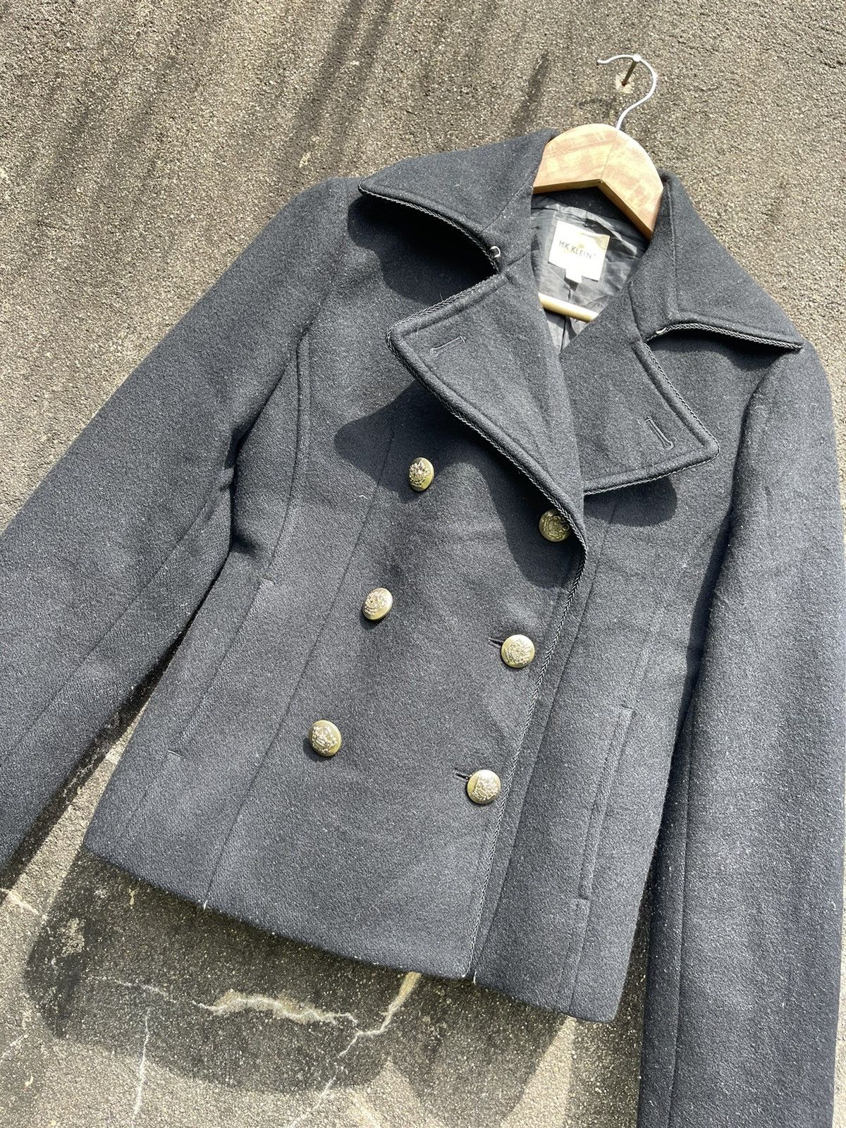 Designer Vintage MK Klein+ Double-Breasted Peacoat Size S / US 4 / IT 40 - 2 Thumbnail