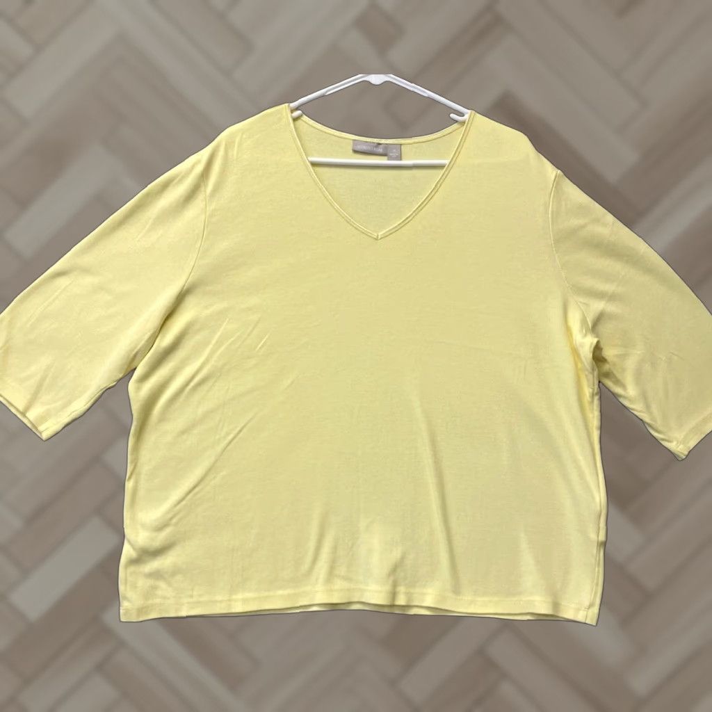 Croft & Barrow Croft & Barrow Nordstrom Shirt Womens 3XL 3/4 Sleeve V Neck Pullover Top 46-54 Size XXL / US 16-18 / IT 52-54 - 1 Thumbnail