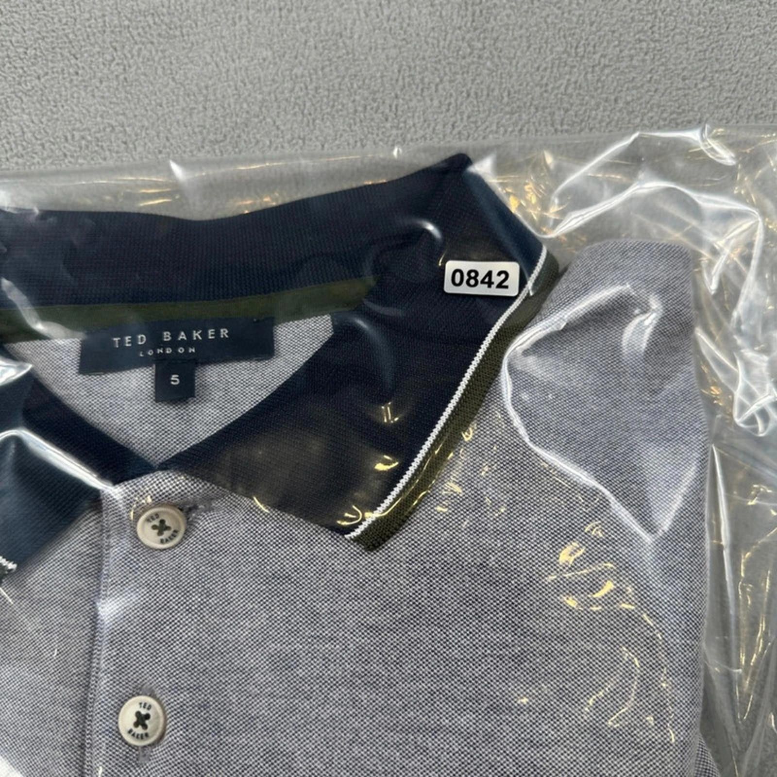 Ted Baker Ted Baker London Polo Shirt Men's XL 5 Heather Gray Trim Size US XL / EU 56 / 4 - 8 Thumbnail