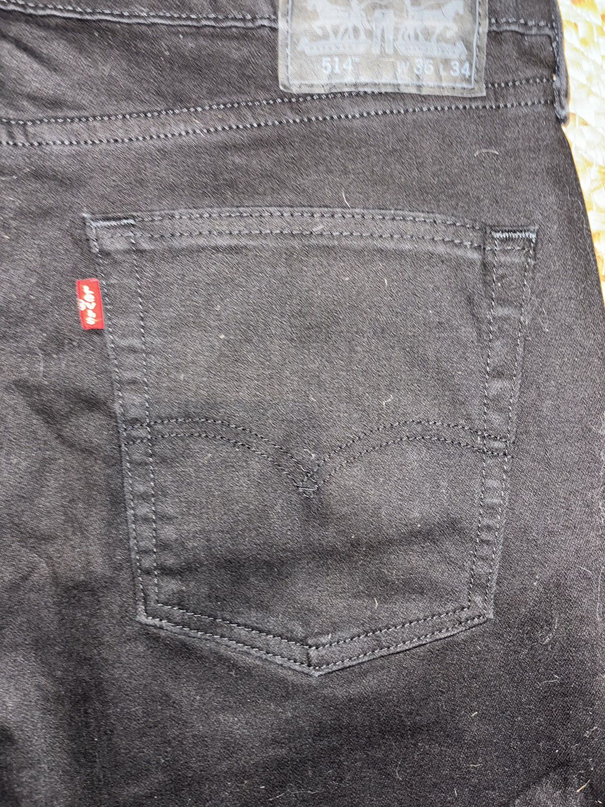 Levi's Levi 514 BLACK DENIM original riveted Size US 34 / EU 50 - 4 Thumbnail