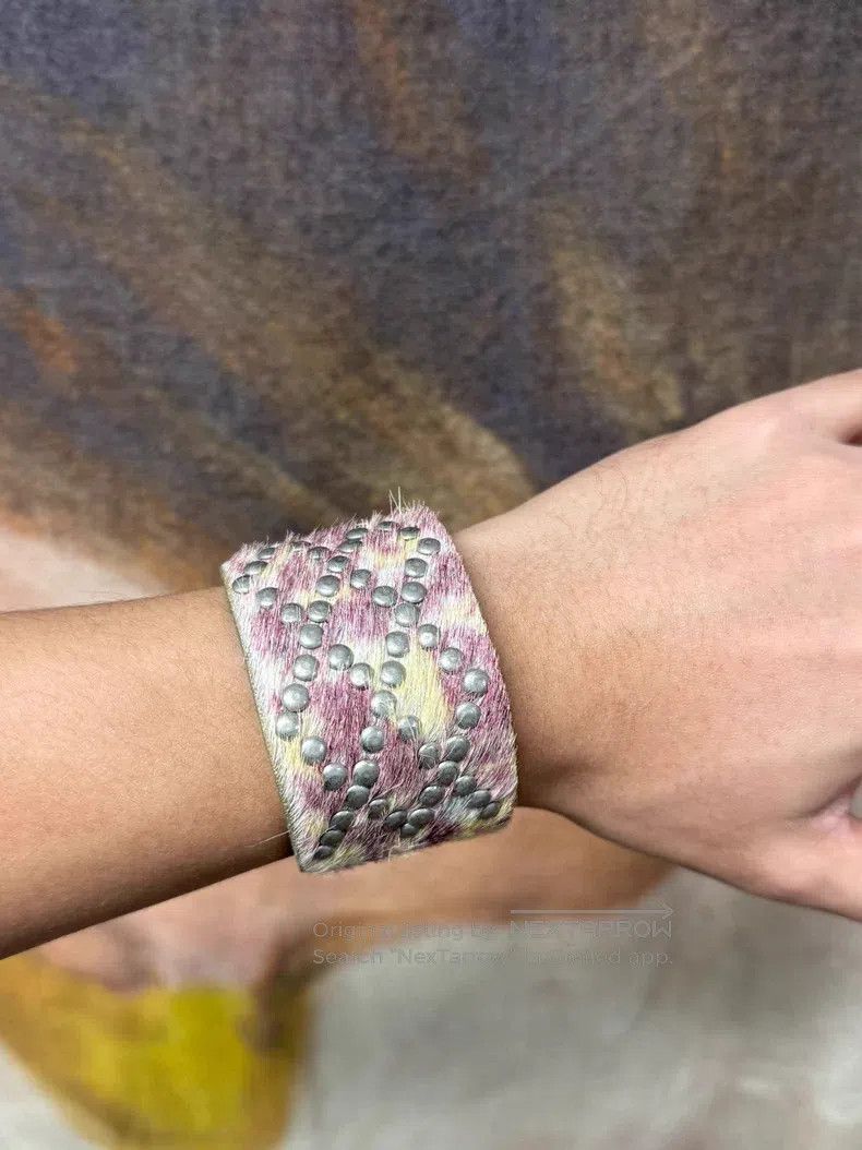 Yohji Yamamoto Yohji Yamamoto Studded Ponyhair Bracelet Size ONE SIZE - 6 Thumbnail