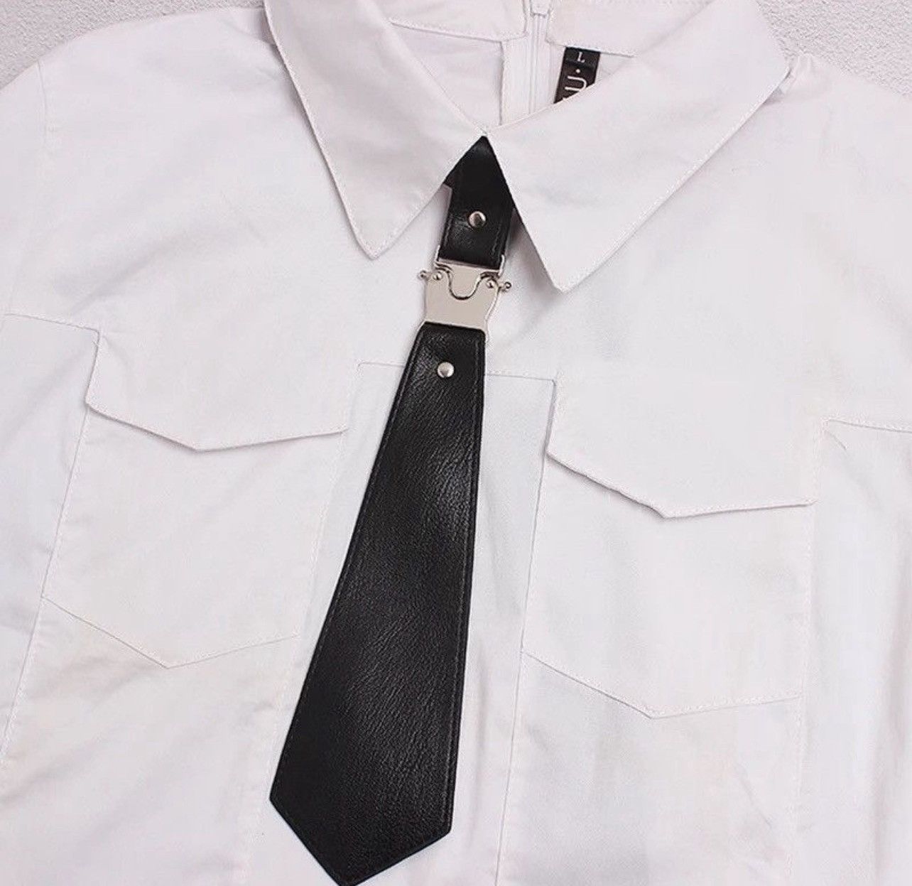 Japanese Brand × Leather Fashion faux leather tie aesthetic Size ONE SIZE - 2 Thumbnail