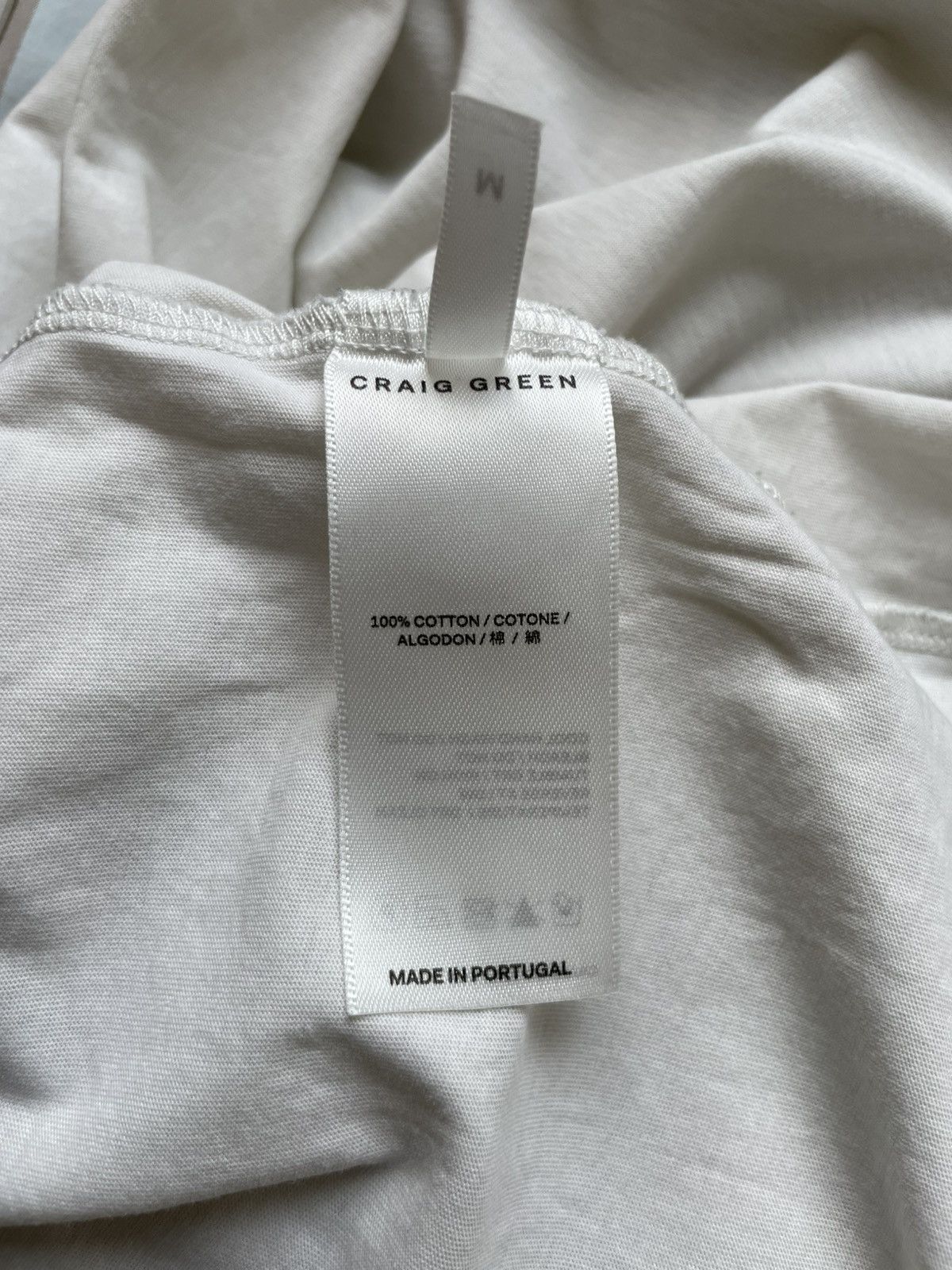 Craig Green EMBROIDERED Hole T-Shirt Chalk Size US M / EU 48-50 / 2 - 7 Thumbnail