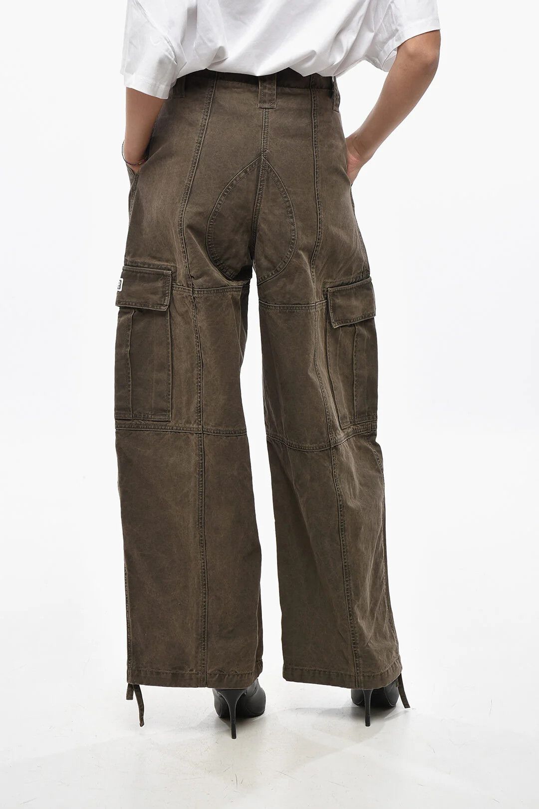 Kenzo og1mm0426 Tie-Dye Effect Cargo Pants in Brown Size 27" / US 4 / IT 40 - 2 Thumbnail