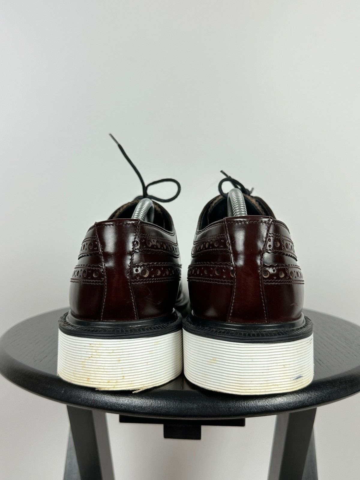 Loake Loake Navy Burgundy Patent Leather Brogue Boots Shoes Size US 10.5 / EU 43-44 - 12 Thumbnail