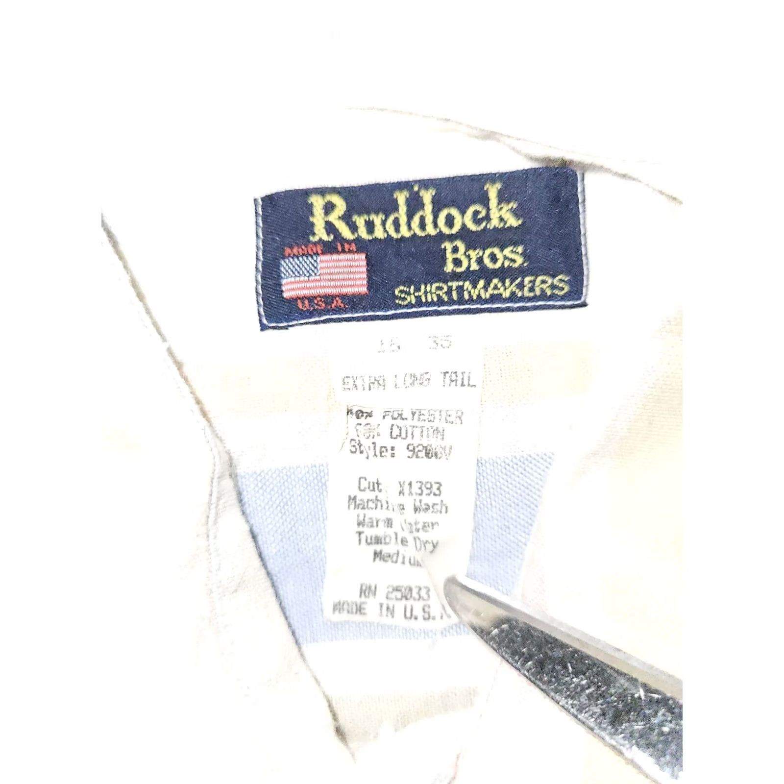 Vintage VINTAGE Ruddock Bros Shirt Men's XL White Tail Striped USA Button Up Size US L / EU 52-54 / 3 - 2 Thumbnail