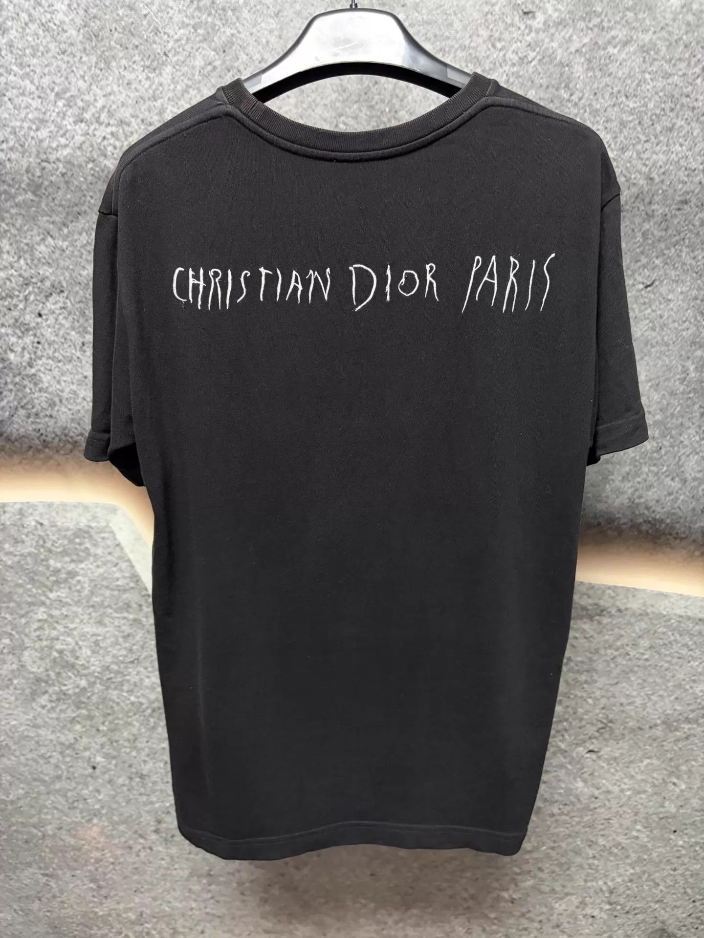 Dior Dior Black Embroidered Logo Short Sleeve T-Shirt M Size US M / EU 48-50 / 2 - 2 Thumbnail