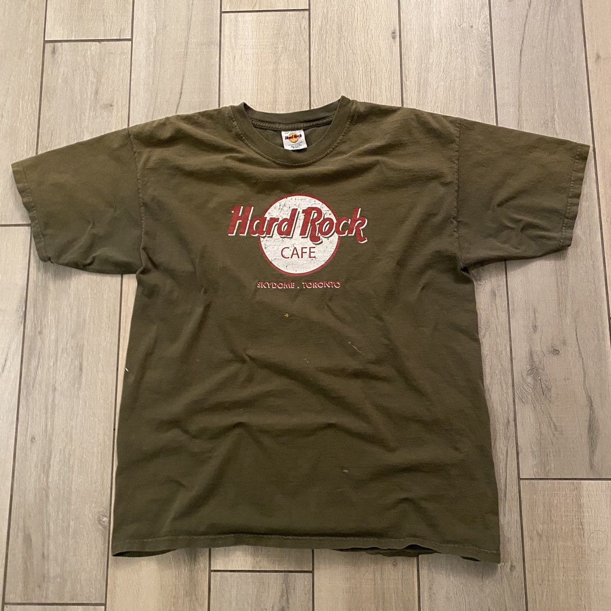 Stussy Vintage 90s Earth Tone Green Hard Rock Cafe Toronto Tee L | Grailed