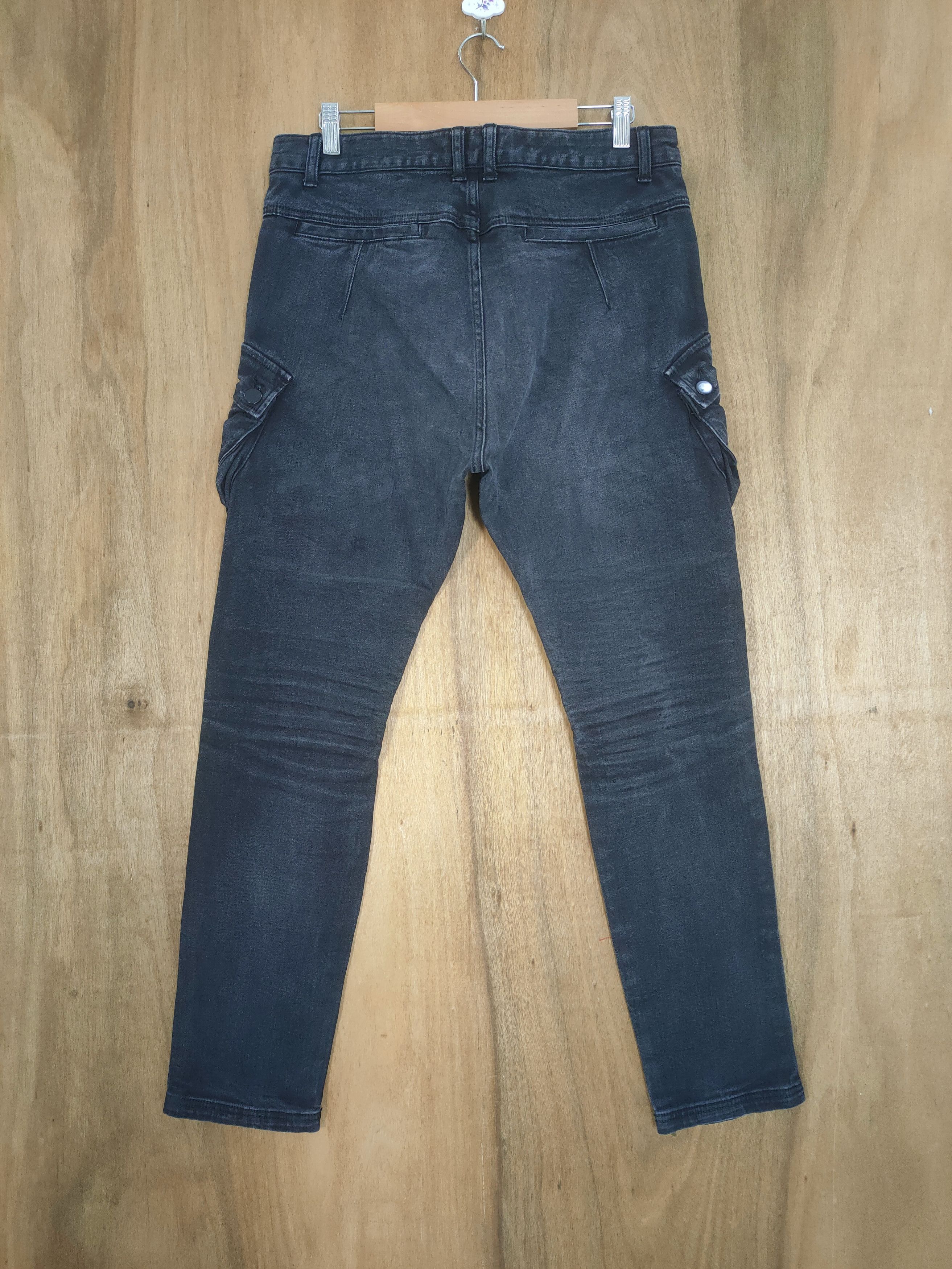 Unplugged Museum VINTAGE UNPLUGGED BIKER BLACK CARGO PANTS Size US 32 / EU 48 - 6 Thumbnail
