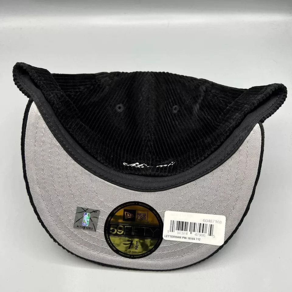 New Era Miami Heat Hat Men 7 1/2 Corduroy 59Fifty New Era Fitted Cap Size ONE SIZE - 6 Thumbnail