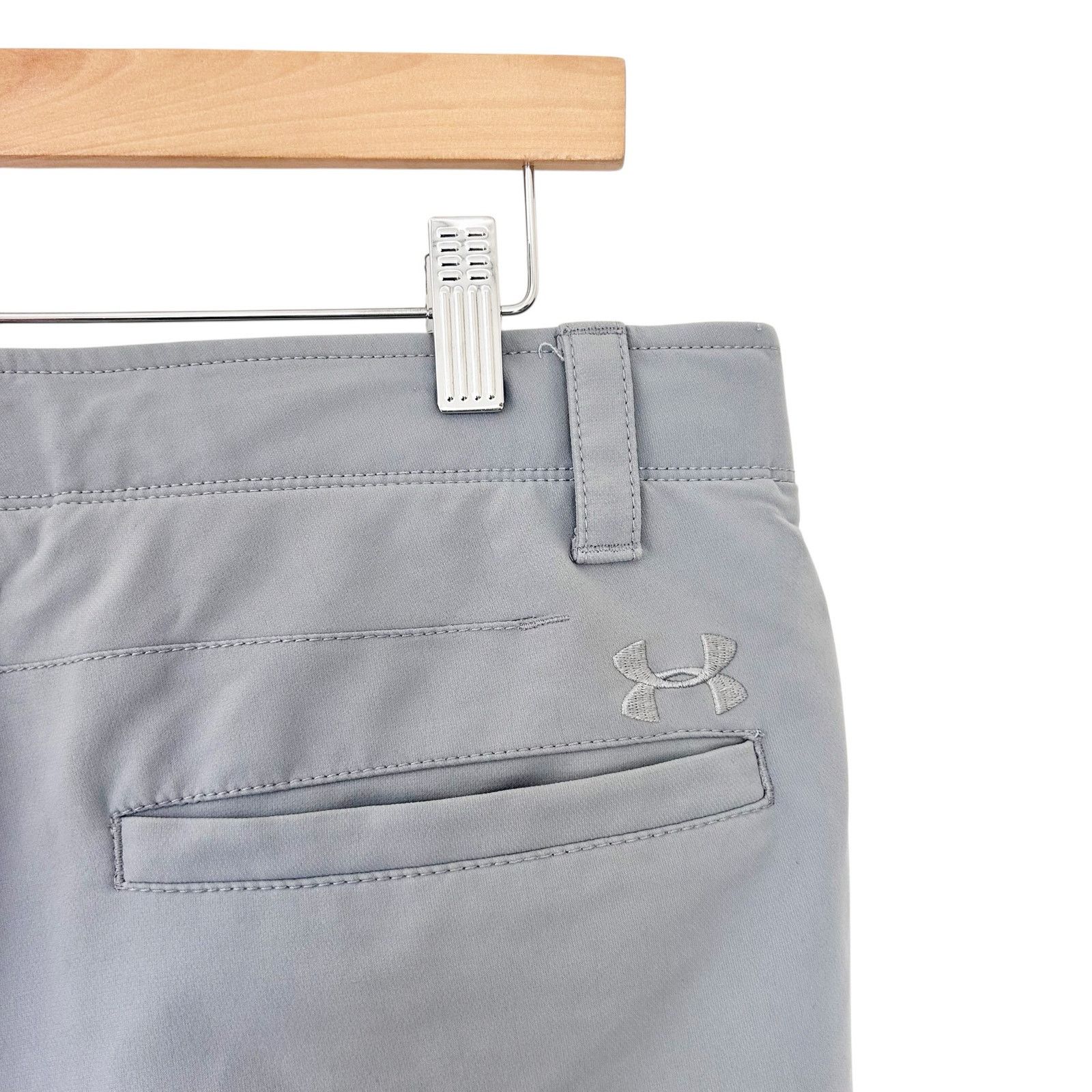 Under Armour Under Armour Gray Flat Front Chino Golf Pants Sz 36x30 Size US 36 / EU 52 - 5 Thumbnail