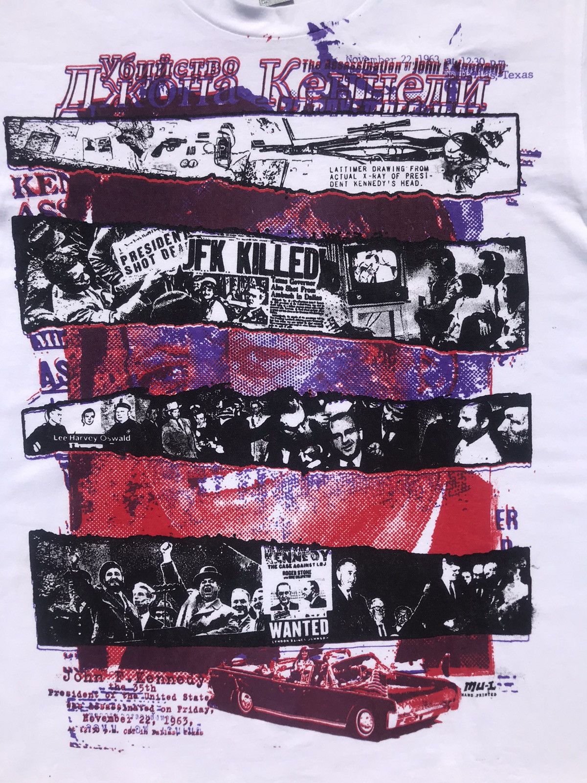 Other Dead Kennedys JFK Killed Hand Printed T Shirt Size US M / EU 48-50 / 2 - 2 Thumbnail