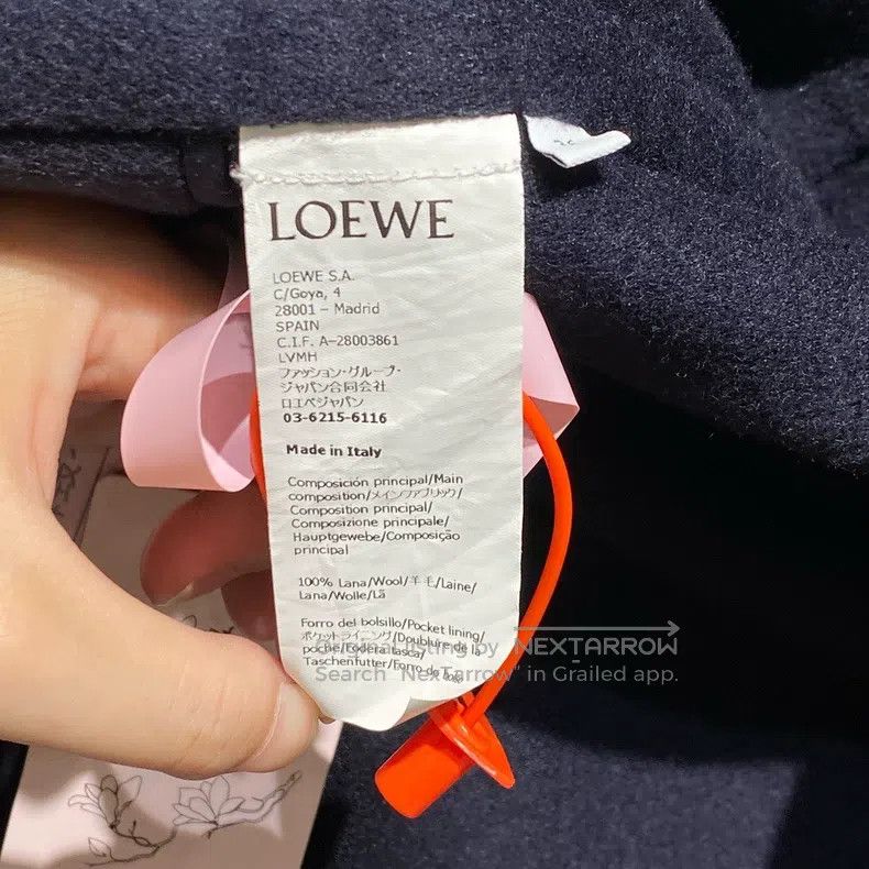 Loewe Loewe Midnight Blue Gold Button Double-breasted Wool Coat Size XS / US 0-2 / IT 36-38 - 4 Thumbnail