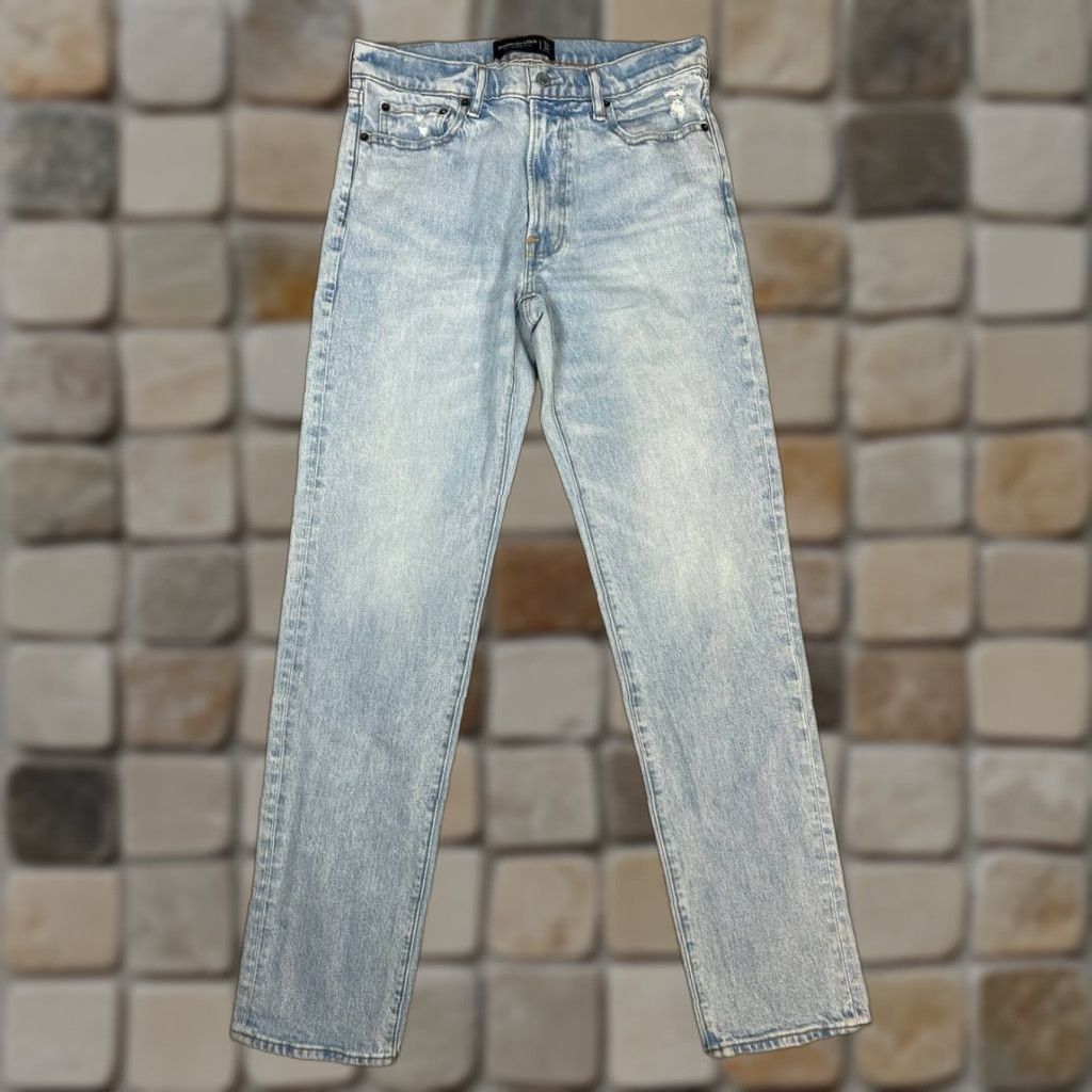 Abercrombie & Fitch Abercrombie & Fitch Jeans Mens 32 Blue Cotton Denim 30x33 Straight 5-Pocket Design Regular Modern Vintage No Size US 32 / EU 48 - 1 Thumbnail