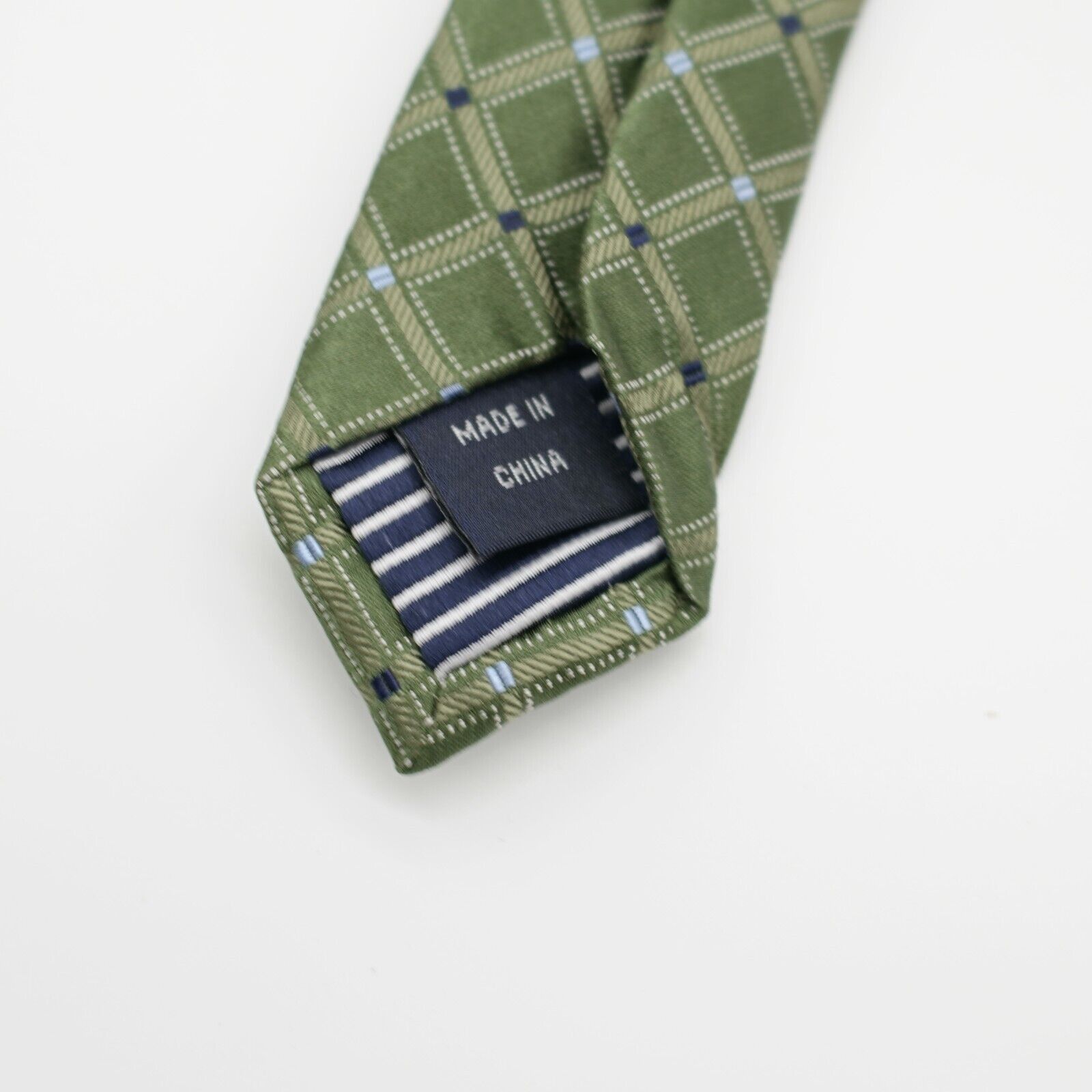 Nautica Nautica Green Woven Check Silk Tie Size ONE SIZE - 4 Thumbnail