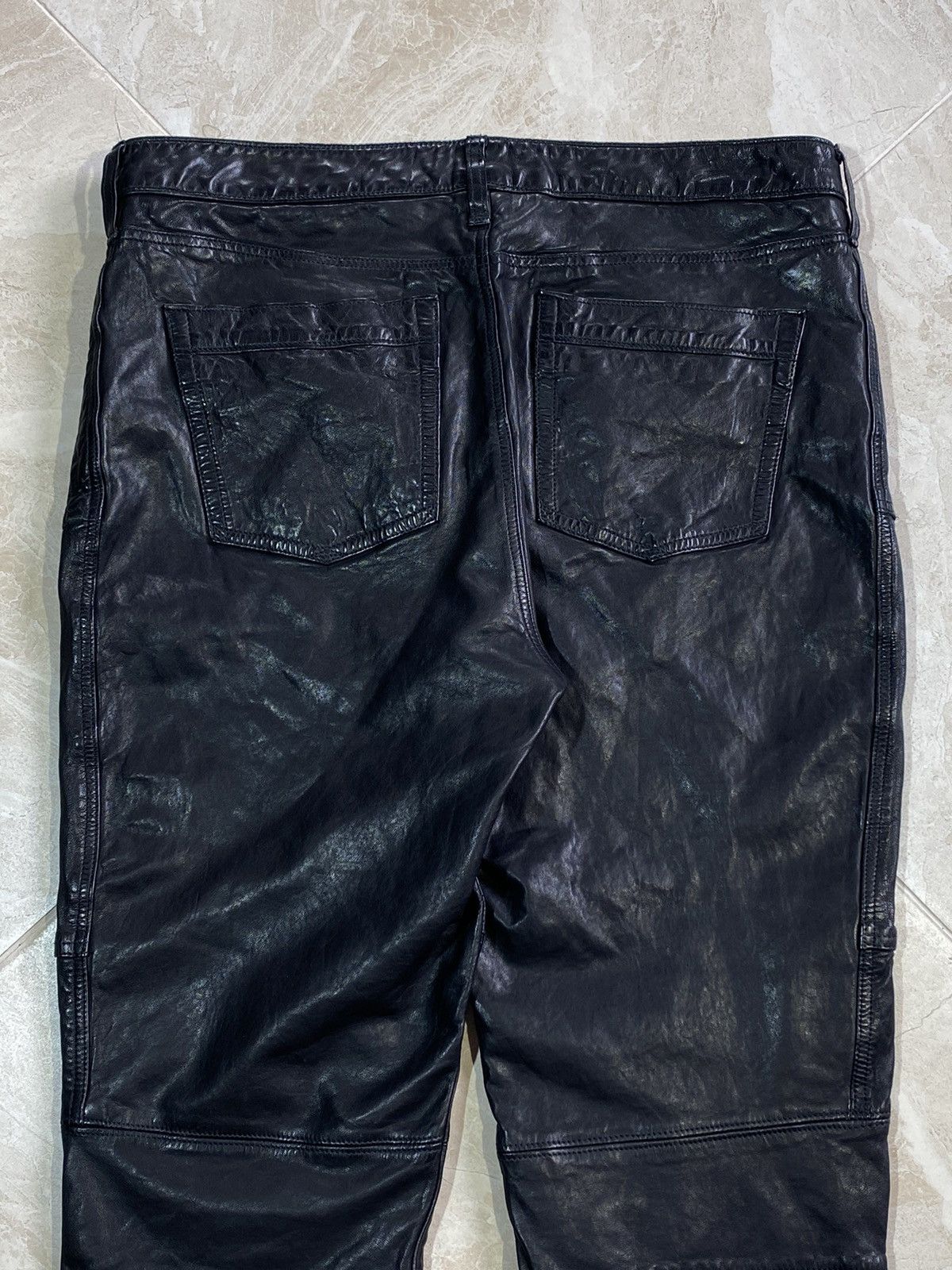 Polo Ralph Lauren Polo Ralph Lauren Women’s Leather Biker Pants Avant Garde Size 34" / US 12 / IT 48 - 18 Thumbnail