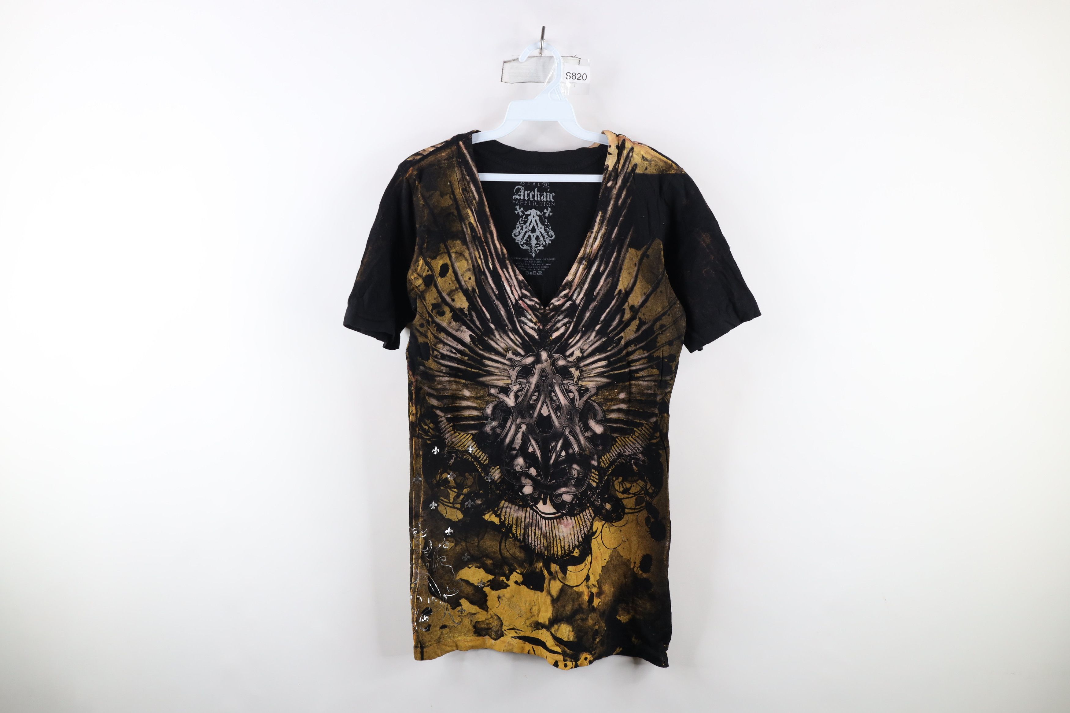 Affliction × Vintage Vintage Affliction UFC MMA Fighting V-Neck T-Shirt USA Size XL / US 12-14 / IT 48-50 - 1 Thumbnail