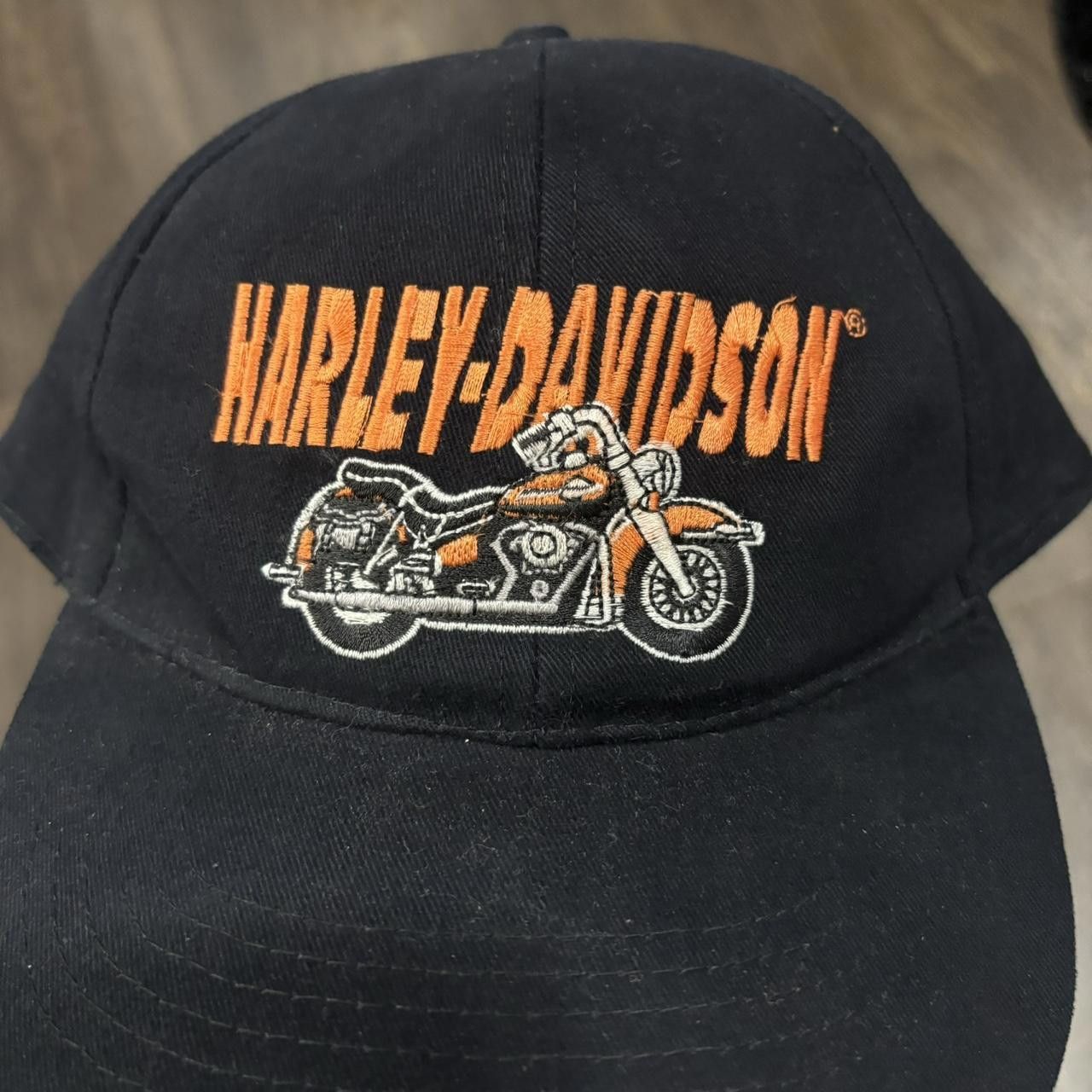 Designer Vintage Harley Davidson Motorcycles Ride The Wind Hat Size ONE SIZE - 1 Thumbnail