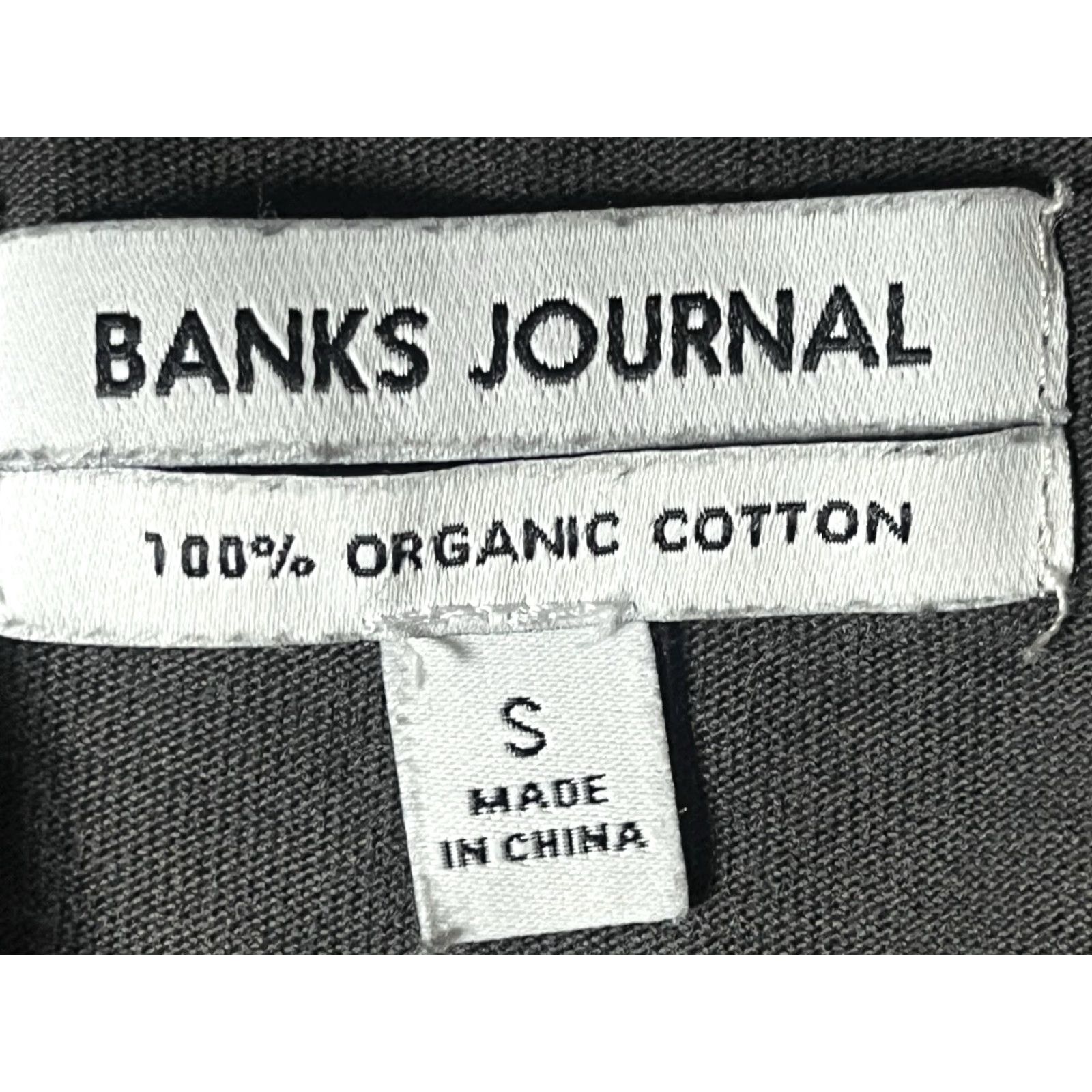 Banks Journal BANKS JOURNAL Mens T-Shirt Shirt Long Sleeve Crew Neck Organic Cotton Size Small Gray Logo Classic Regular China Size US S / EU 44-46 / 1 - 6 Thumbnail
