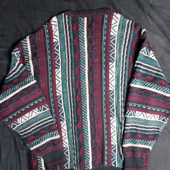 Vintage Vintage Alfani 3D Cable Knit Sweater Biggie Coogi Style Size US L / EU 52-54 / 3 - 7 Thumbnail