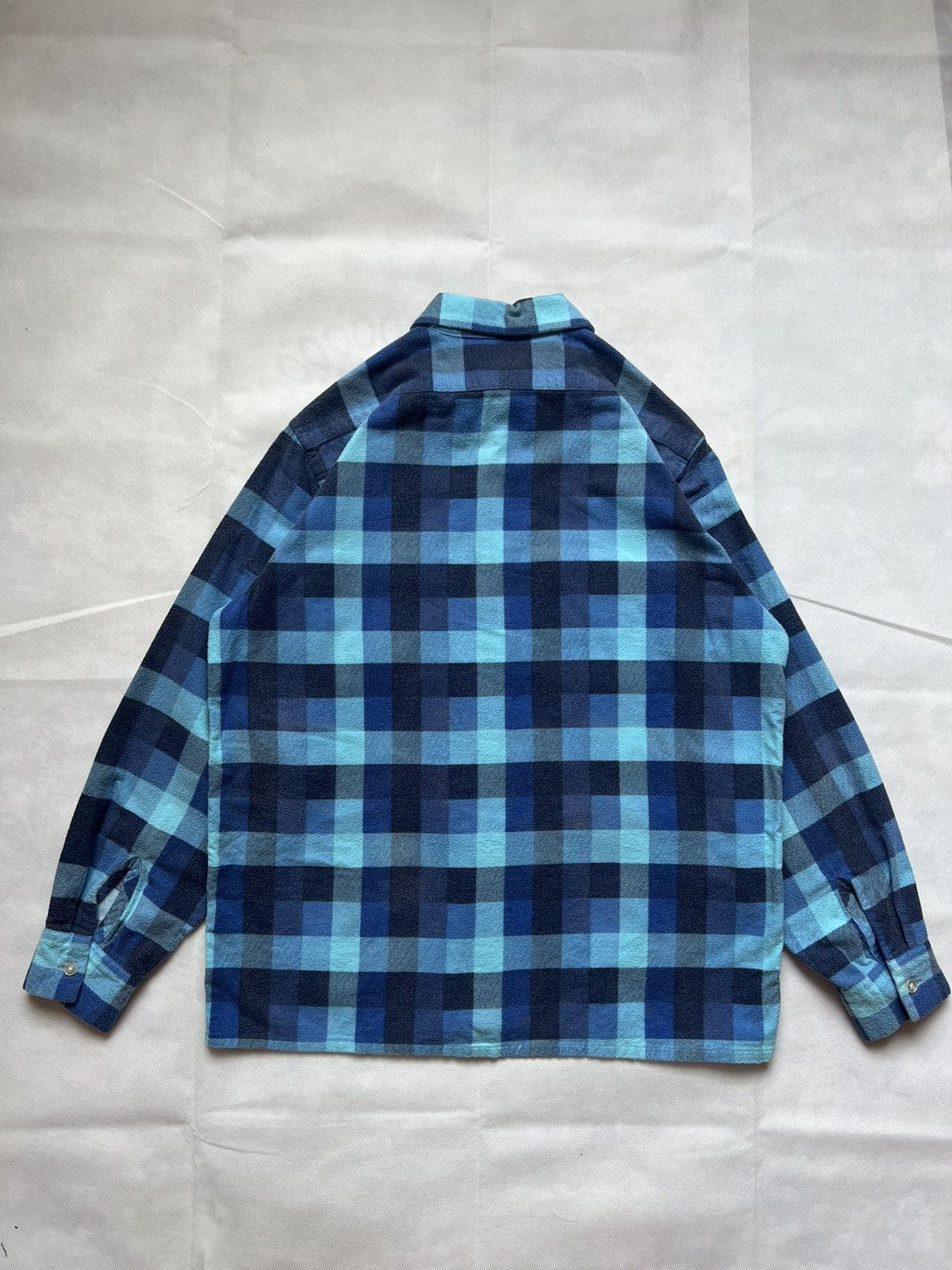 Beams Plus Beams Japanese Brand Blue Plaid Flannel Checkered Size US M / EU 48-50 / 2 - 5 Thumbnail