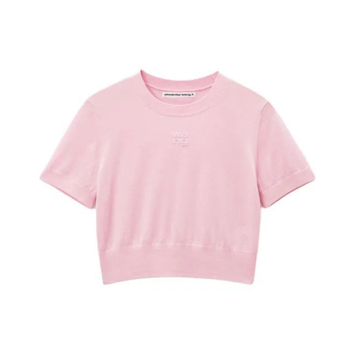 Alexander Wang Alexander Wang Pink Short Sleeve Logo T-Shirt - Size S / US 4 / IT 40 - 1 Thumbnail