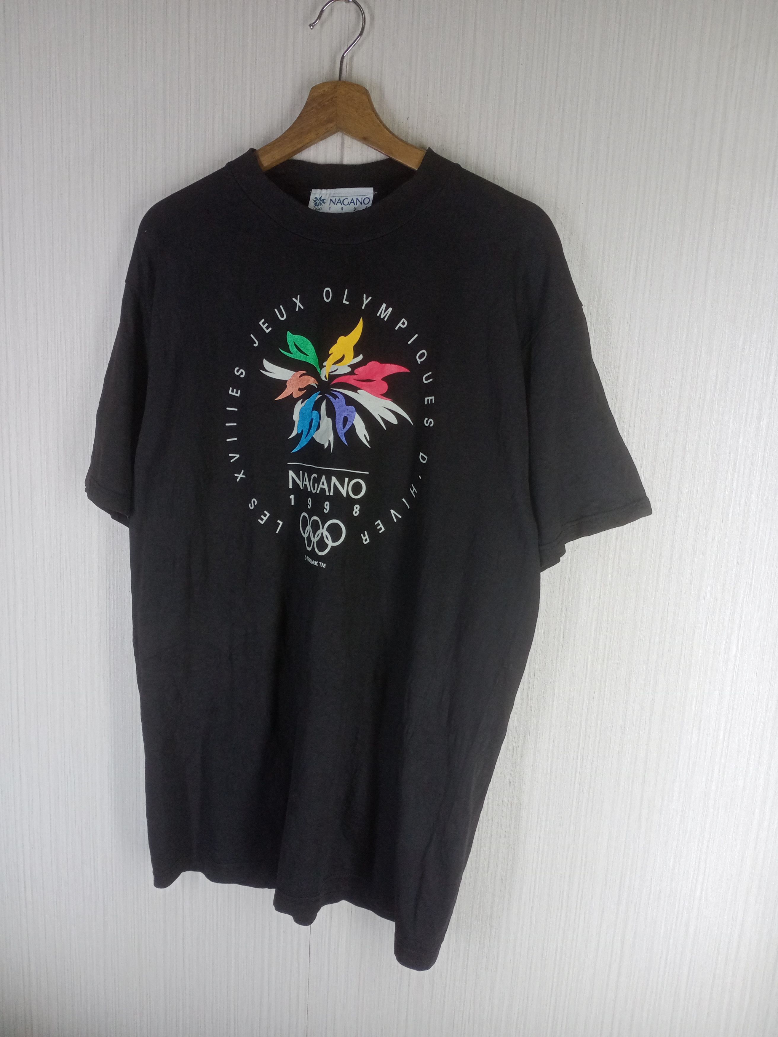USA Olympics Rare Vintage 1998 Nagano Olympic Tshirt Size US L / EU 52-54 / 3 - 5 Thumbnail