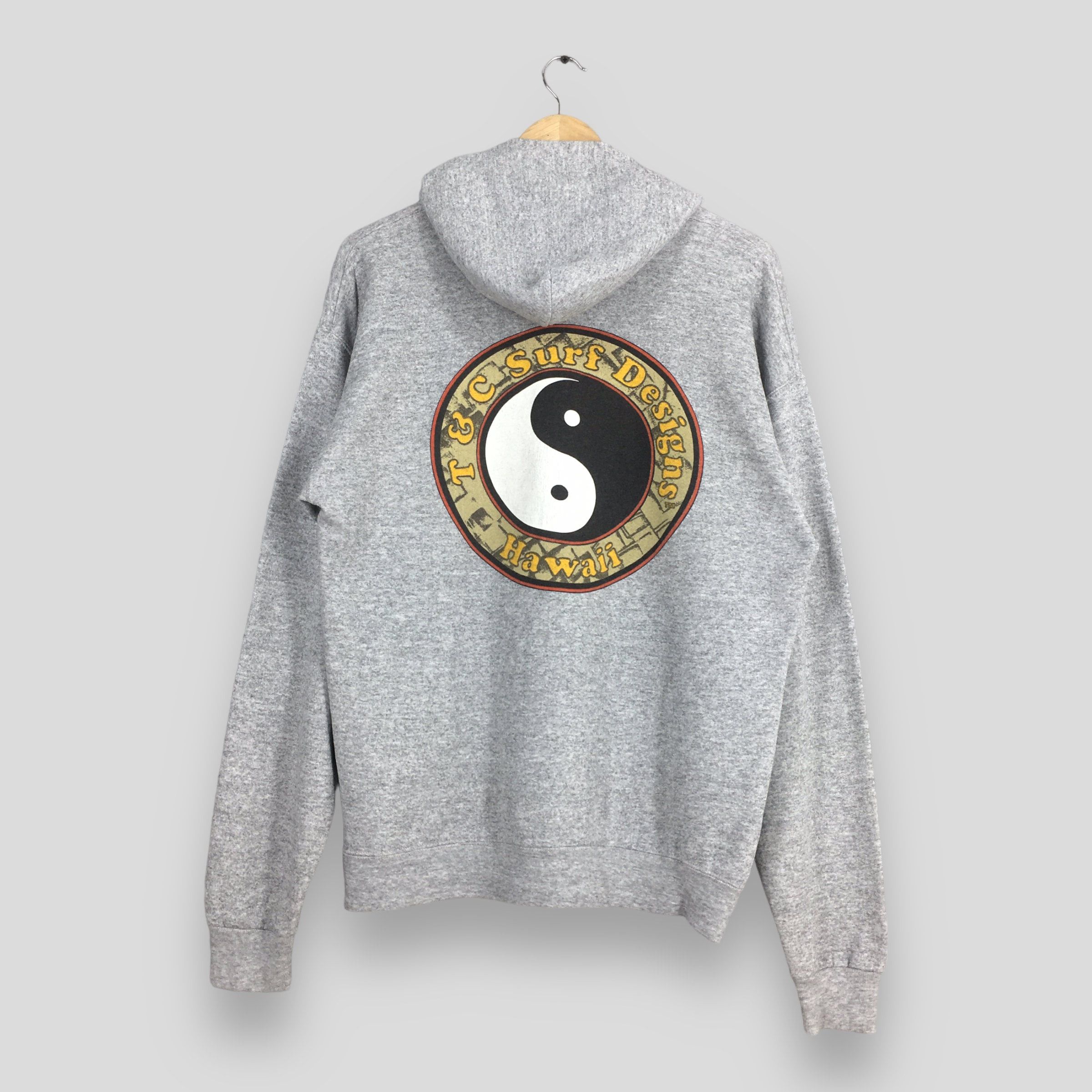 image of Lifes A Beach x Outdoor Life Vintage 90's T&c Surf Designs Gray Hoodie Pullover Medium in Grey