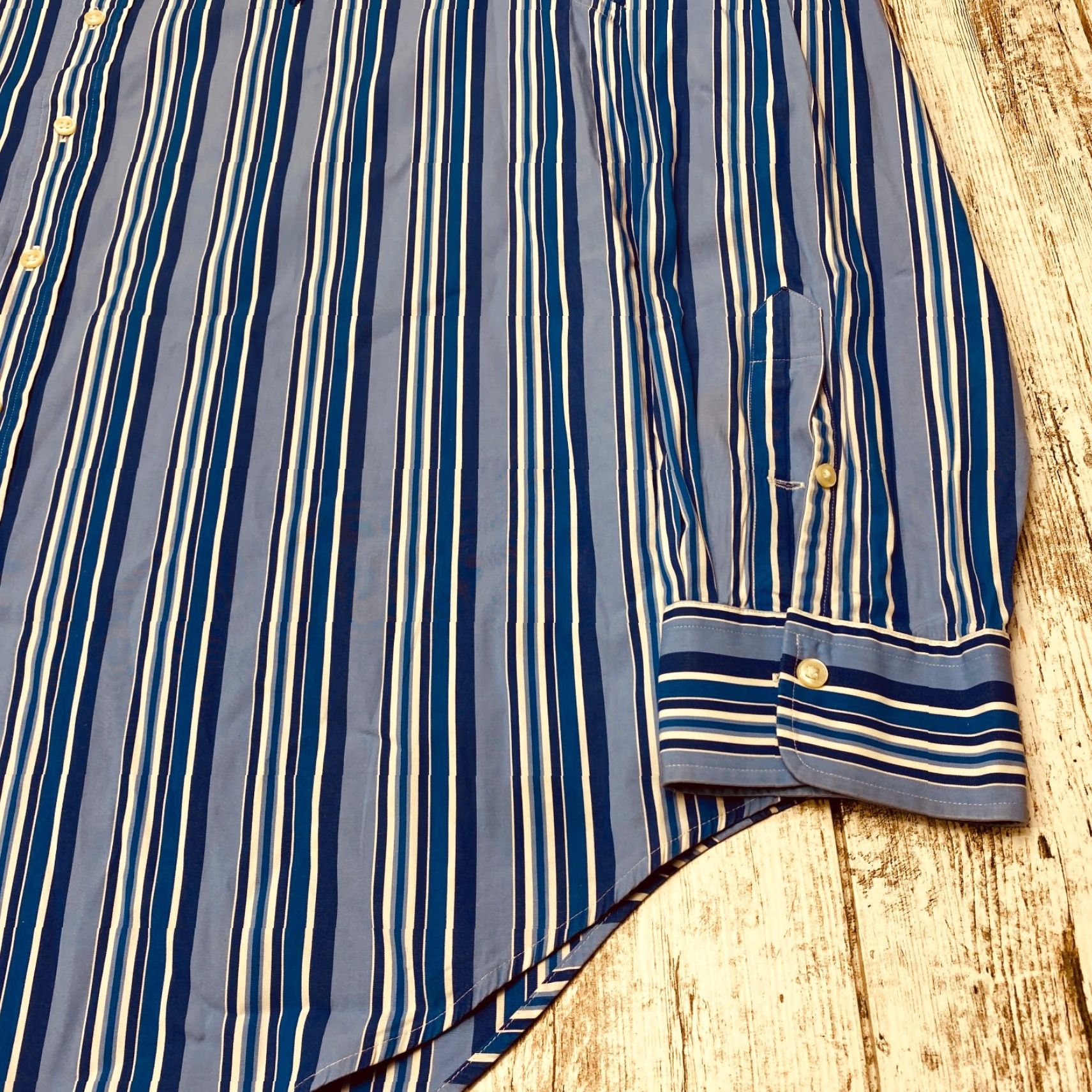 Polo Ralph Lauren Polo Ralph Lauren Shirt Mens 2XL Blue Striped Button-Down 100% Cotton 7576 Size US XXL / EU 58 / 5 - 4 Thumbnail