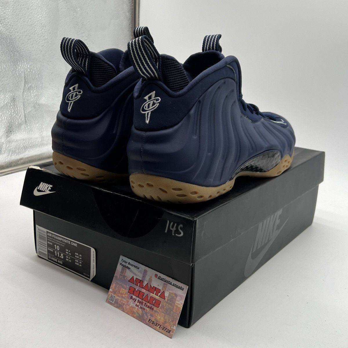 Nike Air Foamposite one midnight navy Size US 10 / EU 43 - 5 Thumbnail