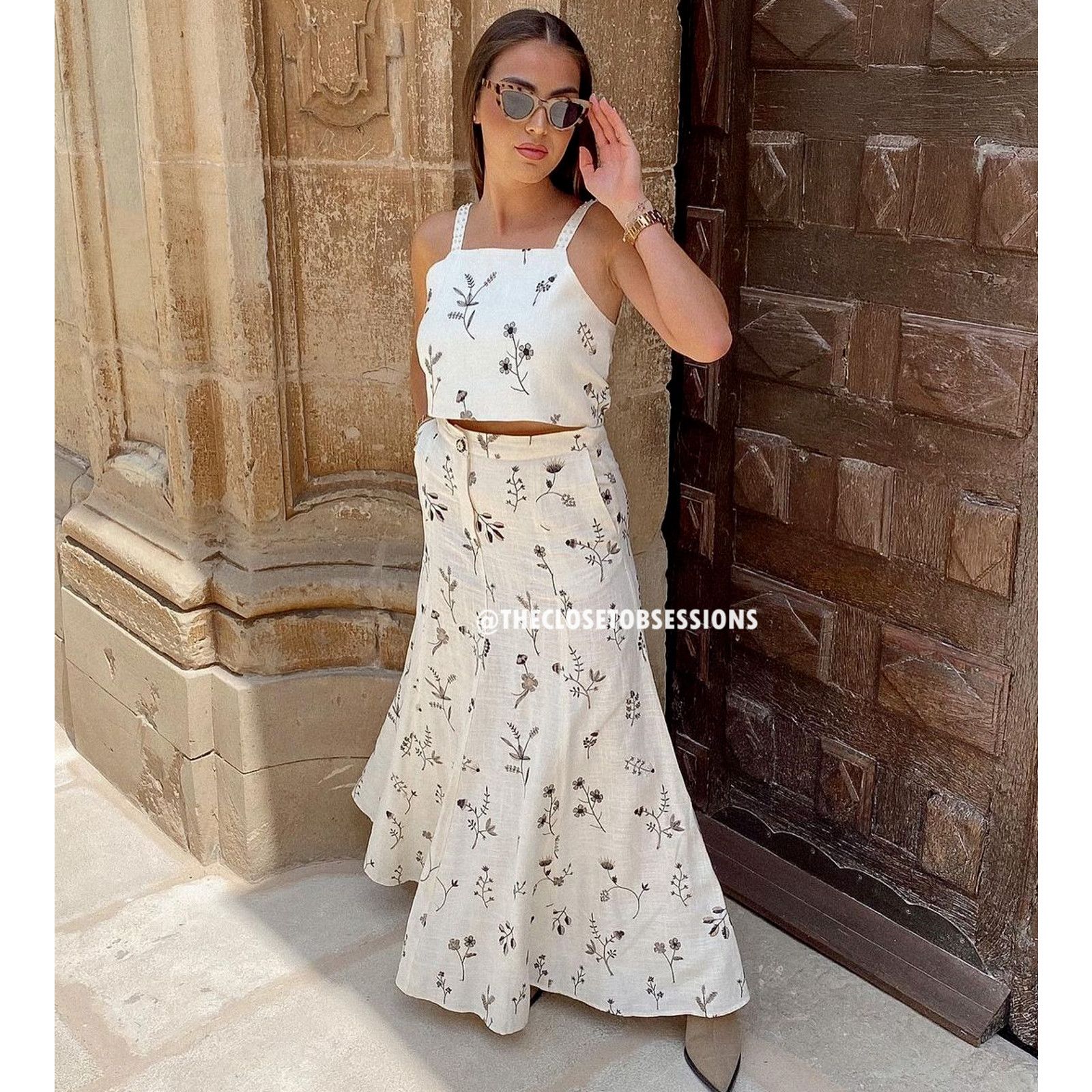 Zara ZARA BLOGGER FAVE! Co-Ord Set Tied Crop Top + Maxi Skirt NWT Size L / US 10 / IT 46 - 4 Thumbnail
