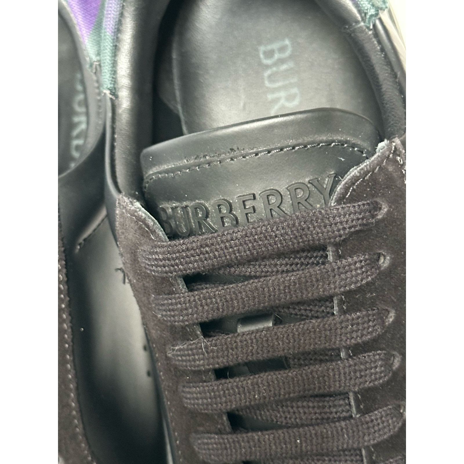 Burberry Burberry Leather Sneakers Black/IP Check 7.5 US 8075375 Size US 7.5 / EU 40-41 - 10 Thumbnail