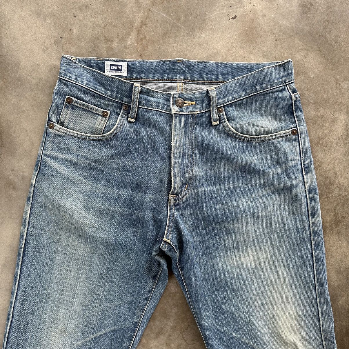 Japanese Brand Vintage Edwin Faded Rusty Denim Jean Pant W32 Size US 32 / EU 48 - 3 Thumbnail
