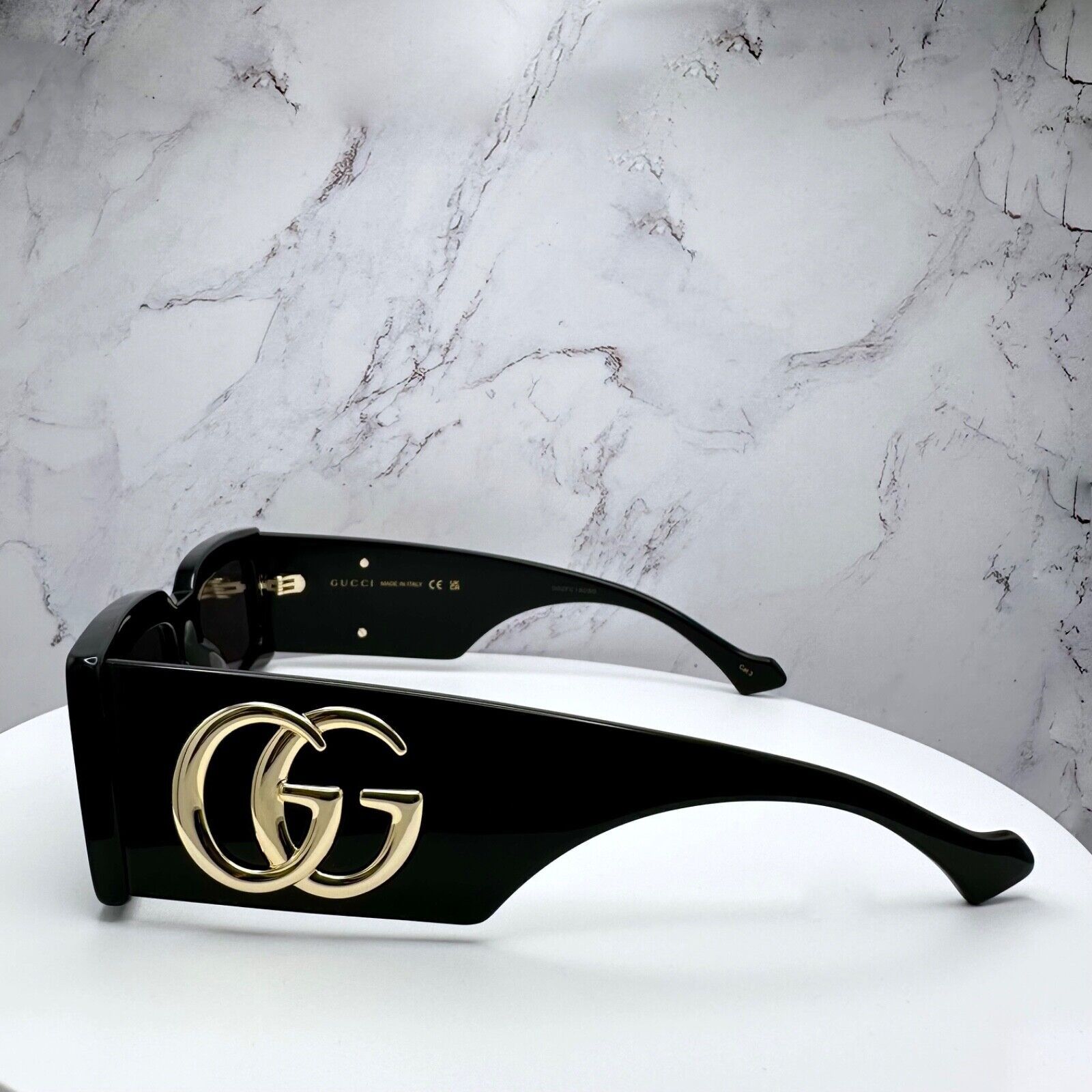 Gucci Sunglasses New Black Gold GG Logo Generation