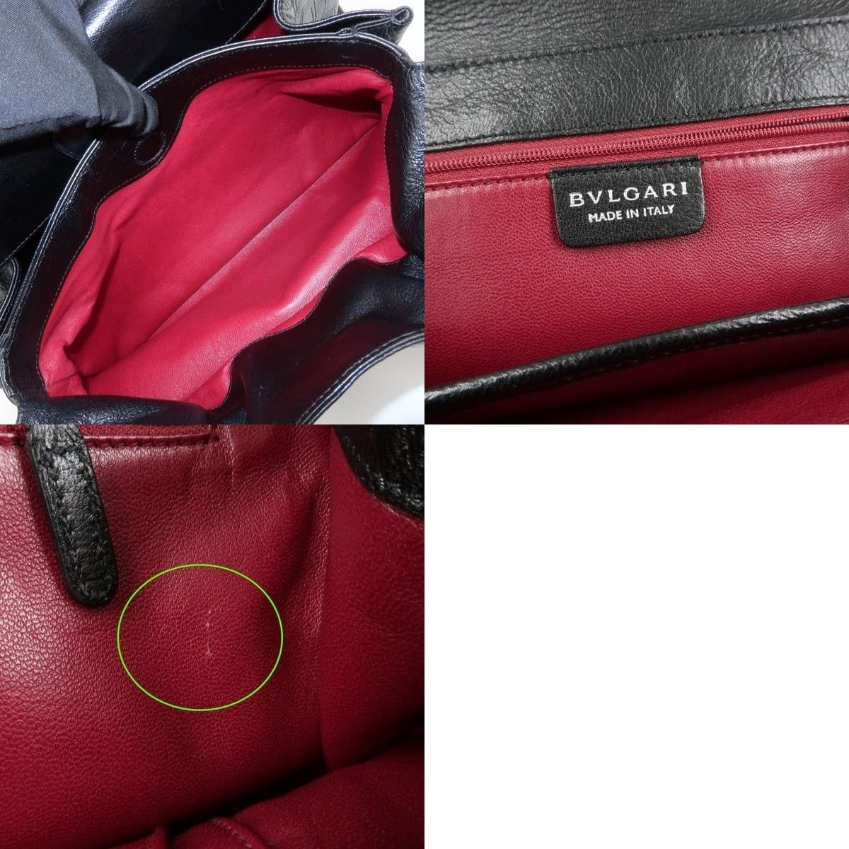 Bvlgari Bvlgari Twist Logo Calfskin Shoulder Bag Black Size ONE SIZE - 7 Thumbnail
