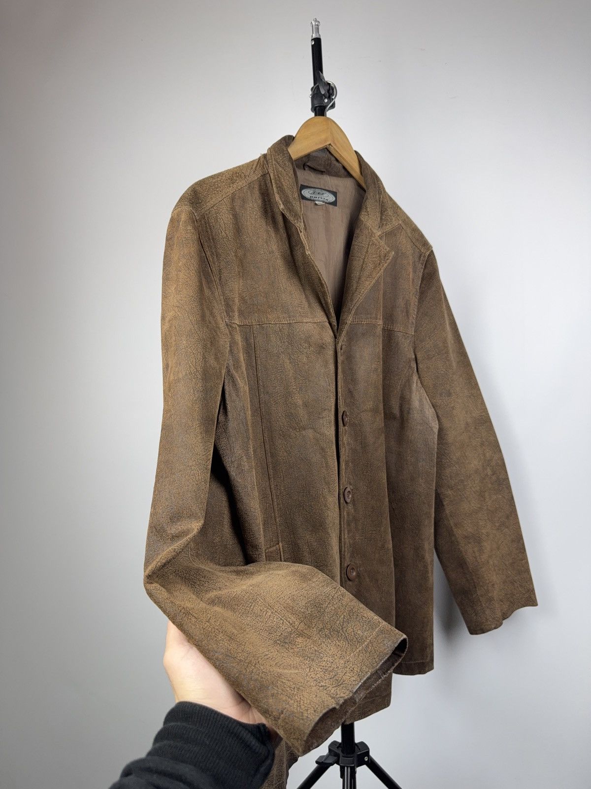 Japanese Brand Avant Garde 90s Retro Vintage Brown Leather Blazer Jacket XL Size US XL / EU 56 / 4 - 5 Thumbnail