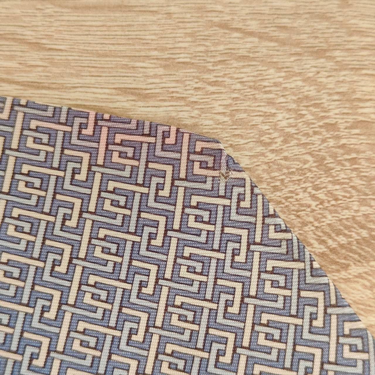 Hermes Hermes Paris Silk Tie 5081 PA Geometry Blue Size ONE SIZE - 4 Thumbnail