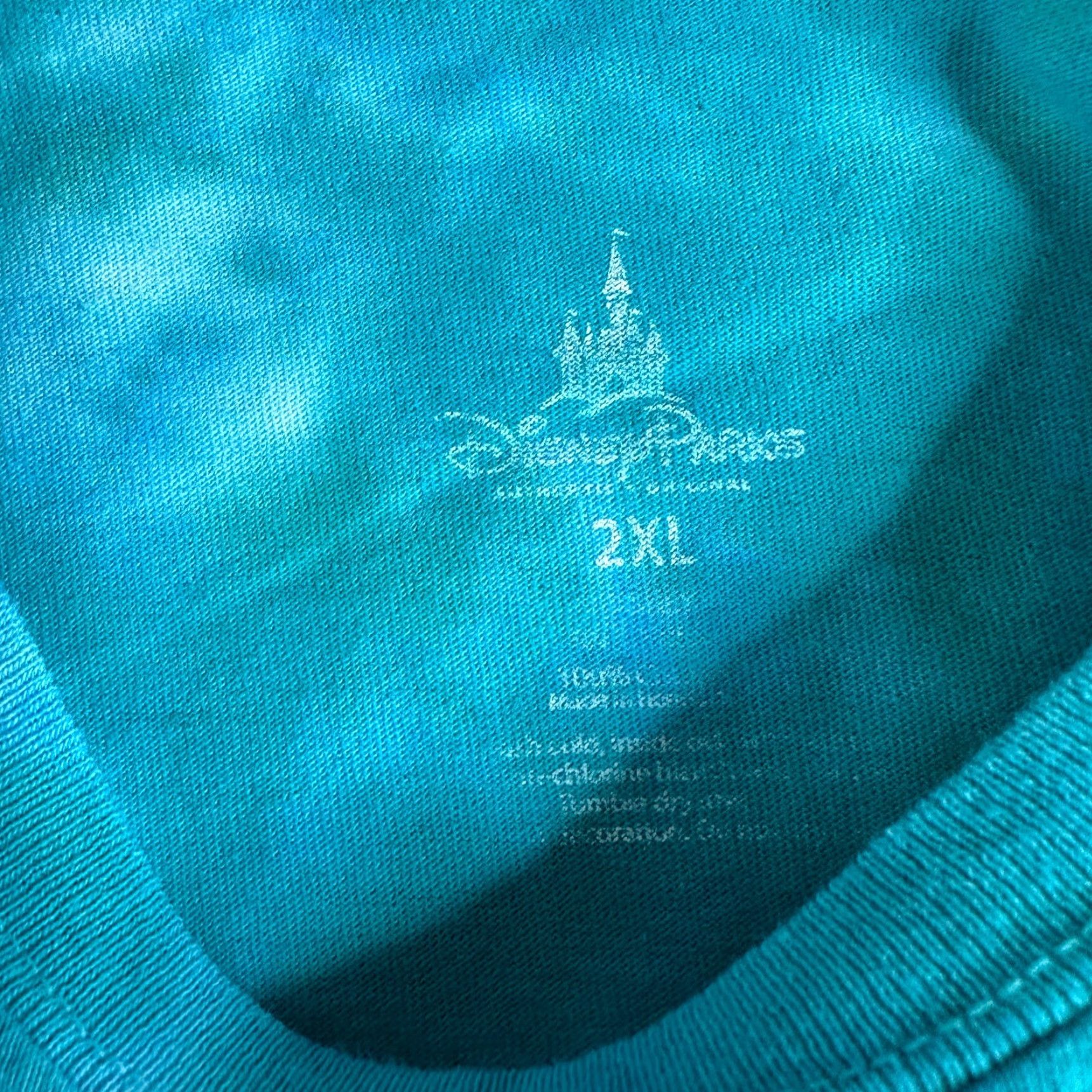 Disney Disney Shirt Mens 2XL Blue Dip Dyed Wrap Around Magic Kingdom Mickey Graphic Print Logo T-Shirt Size US XXL / EU 58 / 5 - 4 Thumbnail