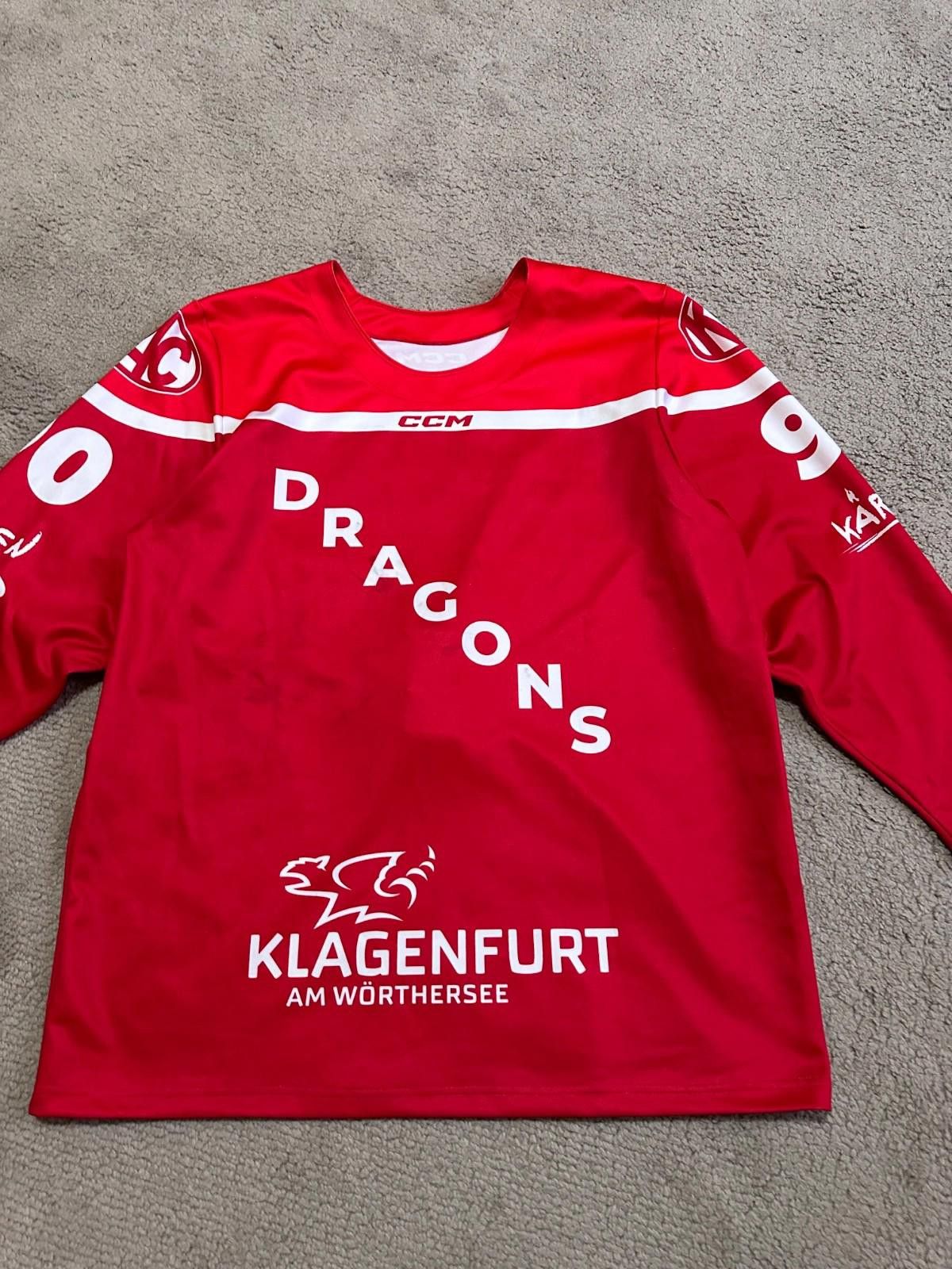 Ccm CCM KAC Klagenfurt Dragons Ice Hockey Jersey Sz XL #90Gasser Size US XL / EU 56 / 4 - 3 Thumbnail