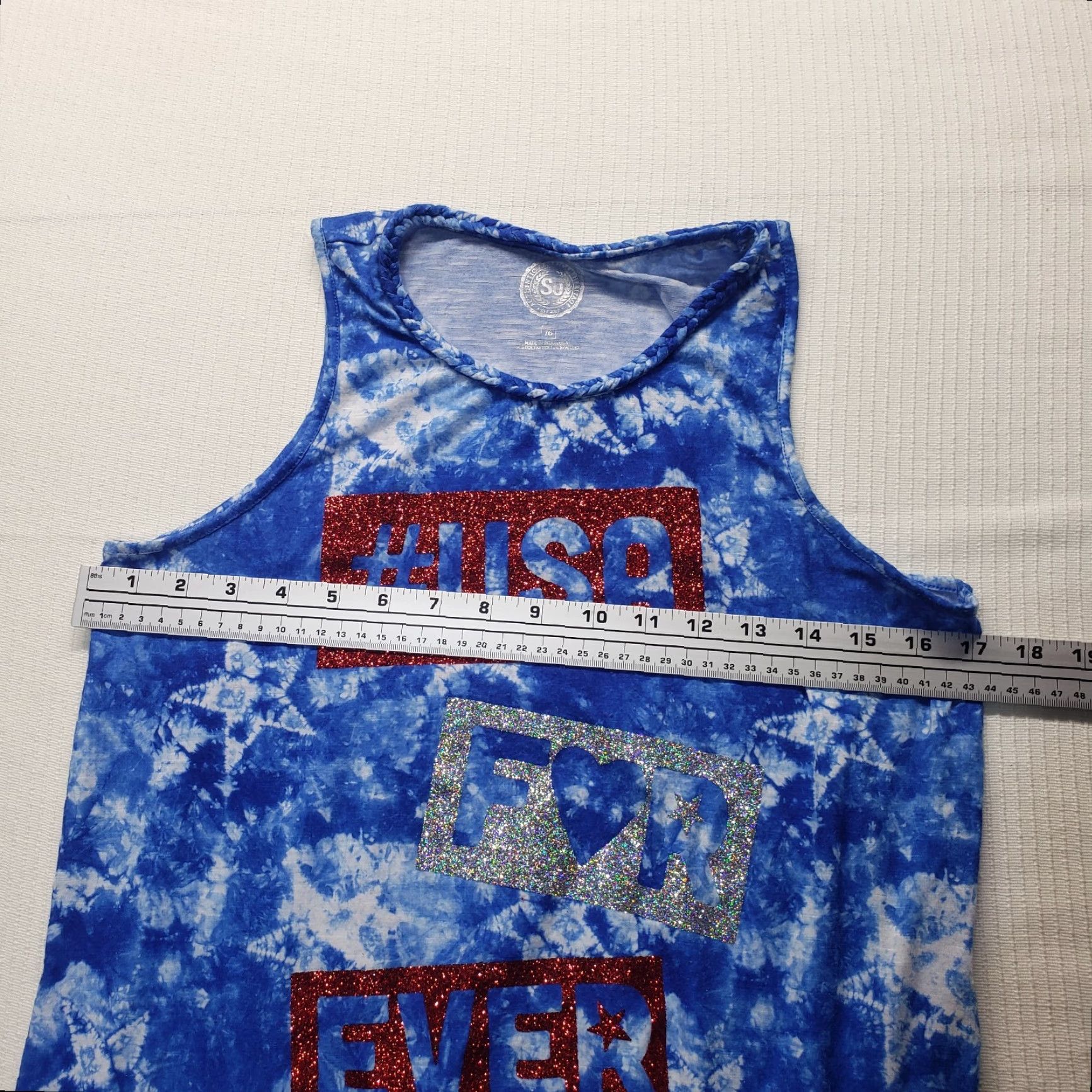 Vintage USA United States of America Flag Patriotic Shirt Sleeveless Tank Top S Blue Unbranded Unisex Adult Graphic Tee Mens Women Size US S / EU 44-46 / 1 - 5 Thumbnail