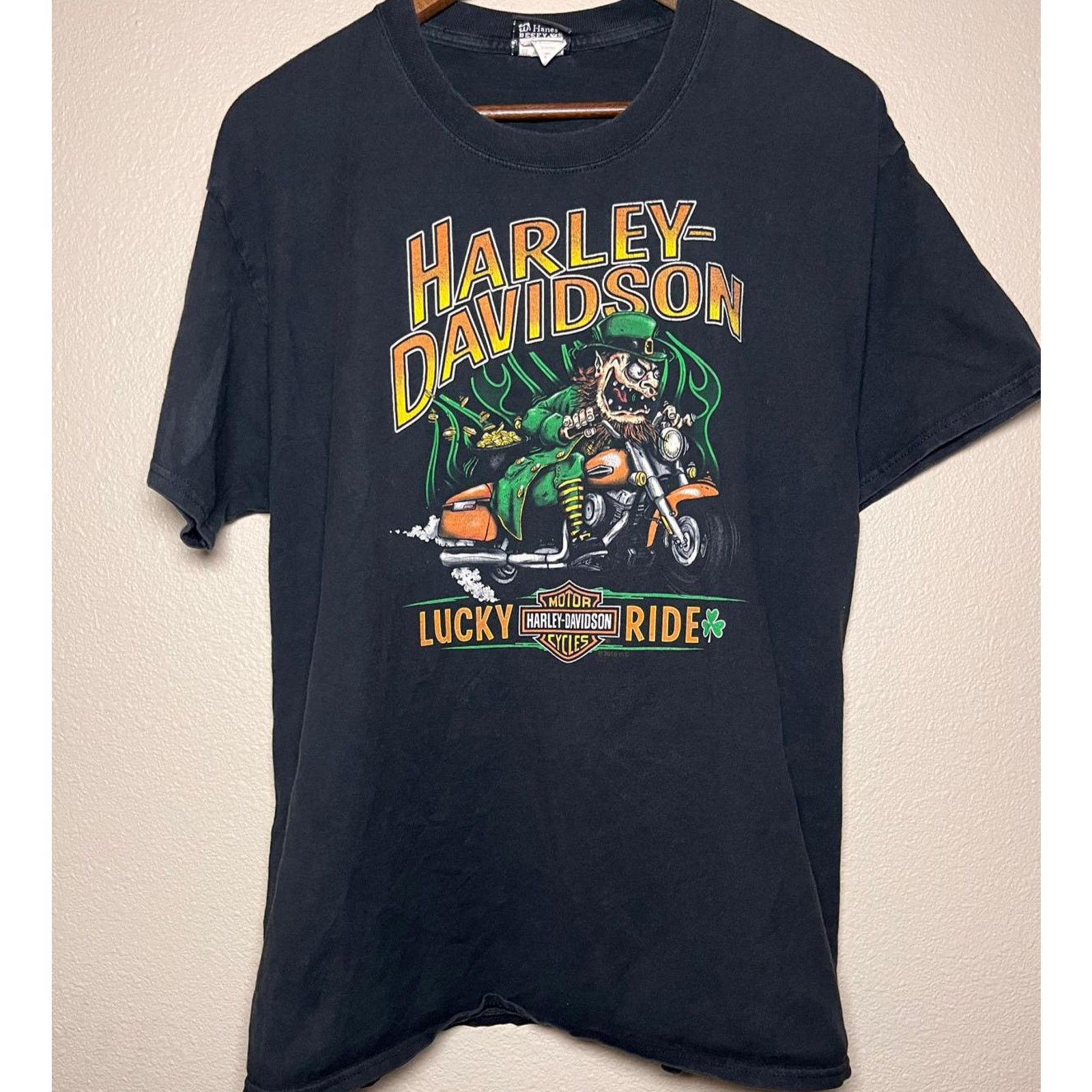 Harley Davidson Harley-Davidson 🍀 “Lucky Ride” Leprechaun Tee – Size L Size US L / EU 52-54 / 3 - 1 Thumbnail