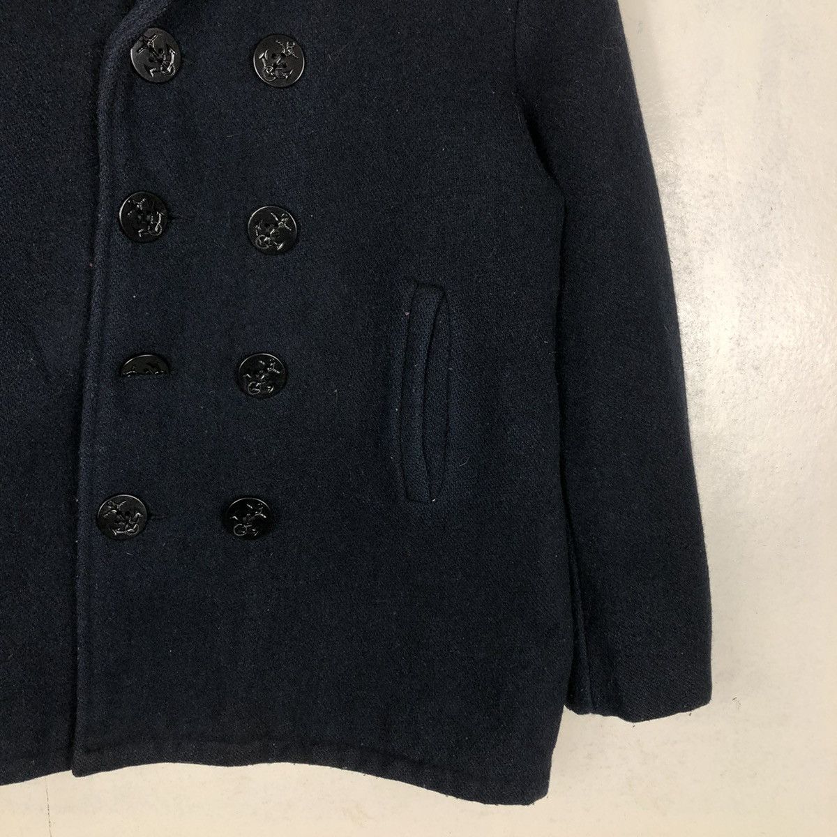 Schott 📌VINTAGE WOOL BIKER JACKET DOUBLE COLLAR SCHOTT USA Size US S / EU 44-46 / 1 - 6 Thumbnail