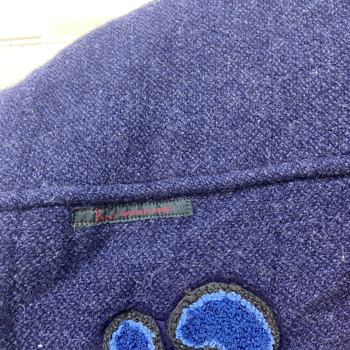 Japanese Brand Vintage 80s Papas Sport 35 Big Logo Sheepskin Sleeve Varsity Size US L / EU 52-54 / 3 - 14 Thumbnail
