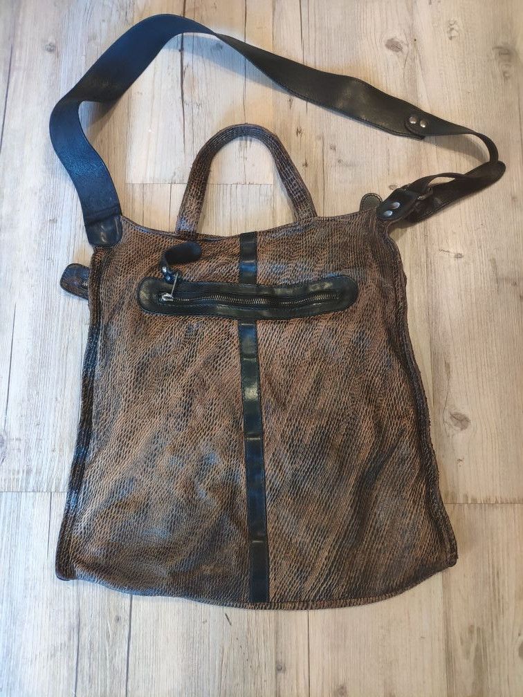 Giorgio Brato Brown washed Leather shoulder bag.Like Rick Owens or Julius Size ONE SIZE - 2 Thumbnail