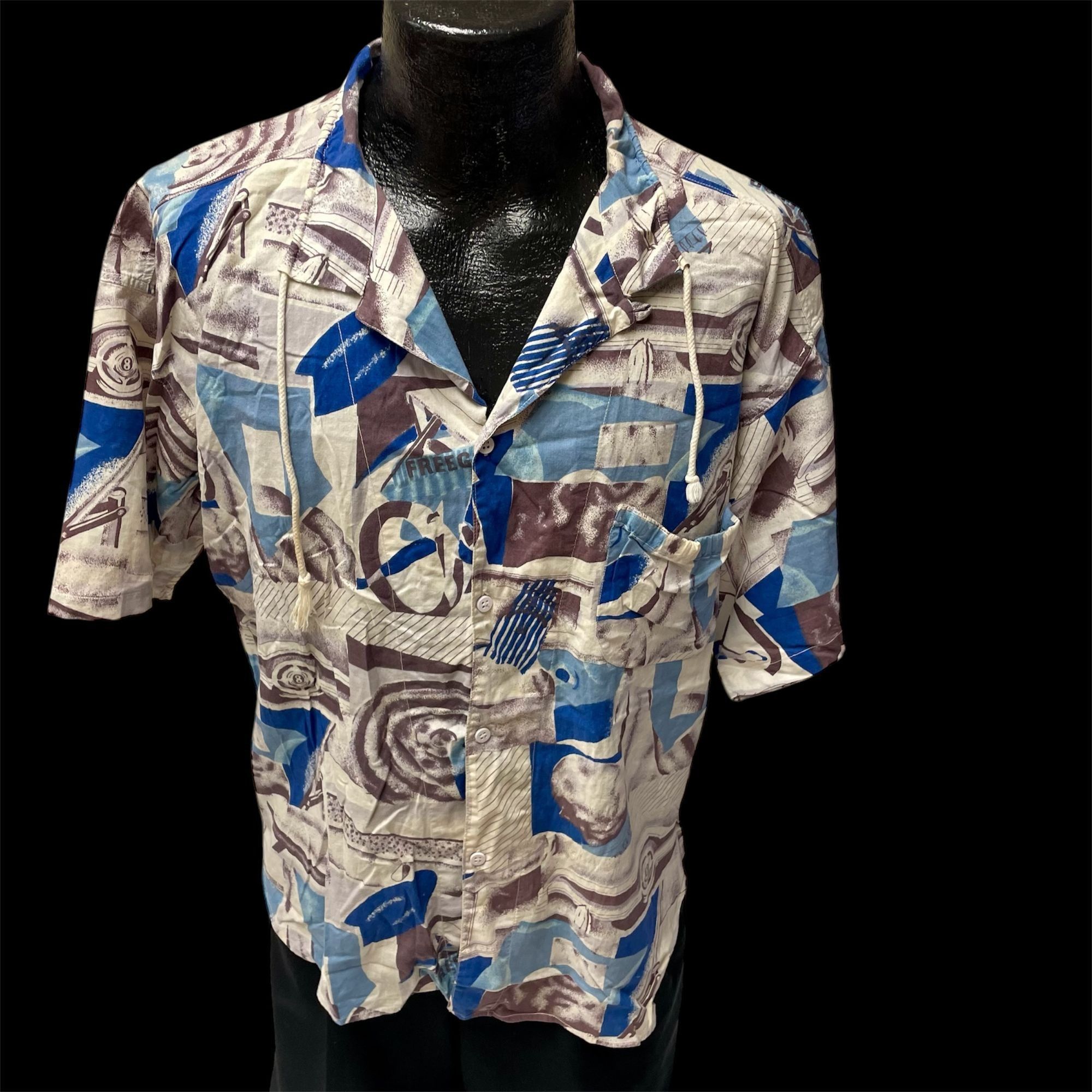 Other Vtg Head Quarter FREEGO ABSTRACT Skater Streetwear Shirt Size US M / EU 48-50 / 2 - 2 Thumbnail