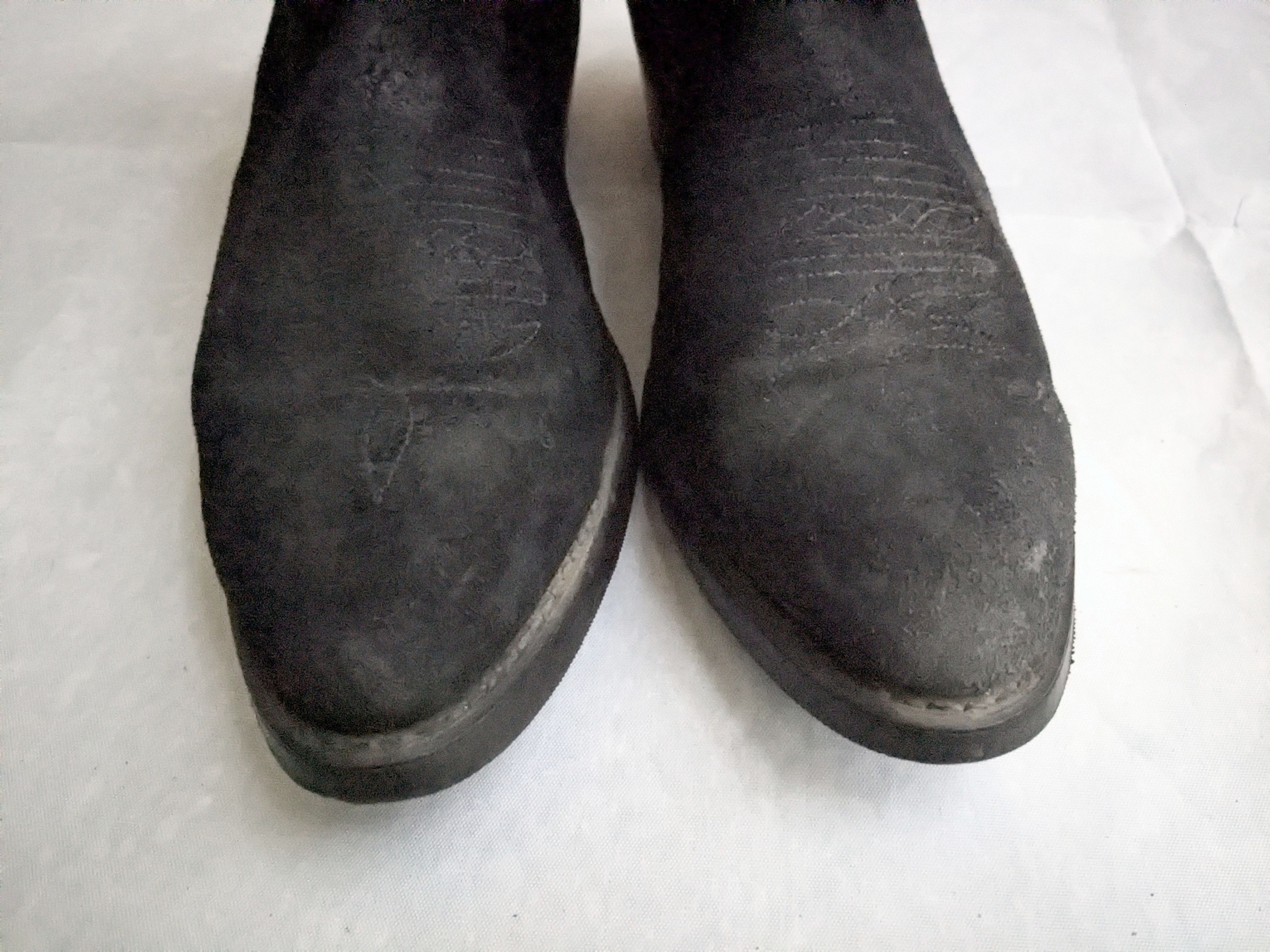 Genuine Leather Vintage Cowboy Boots Black Leather 10 W Wide USA Size US 10 / EU 43 - 2 Thumbnail
