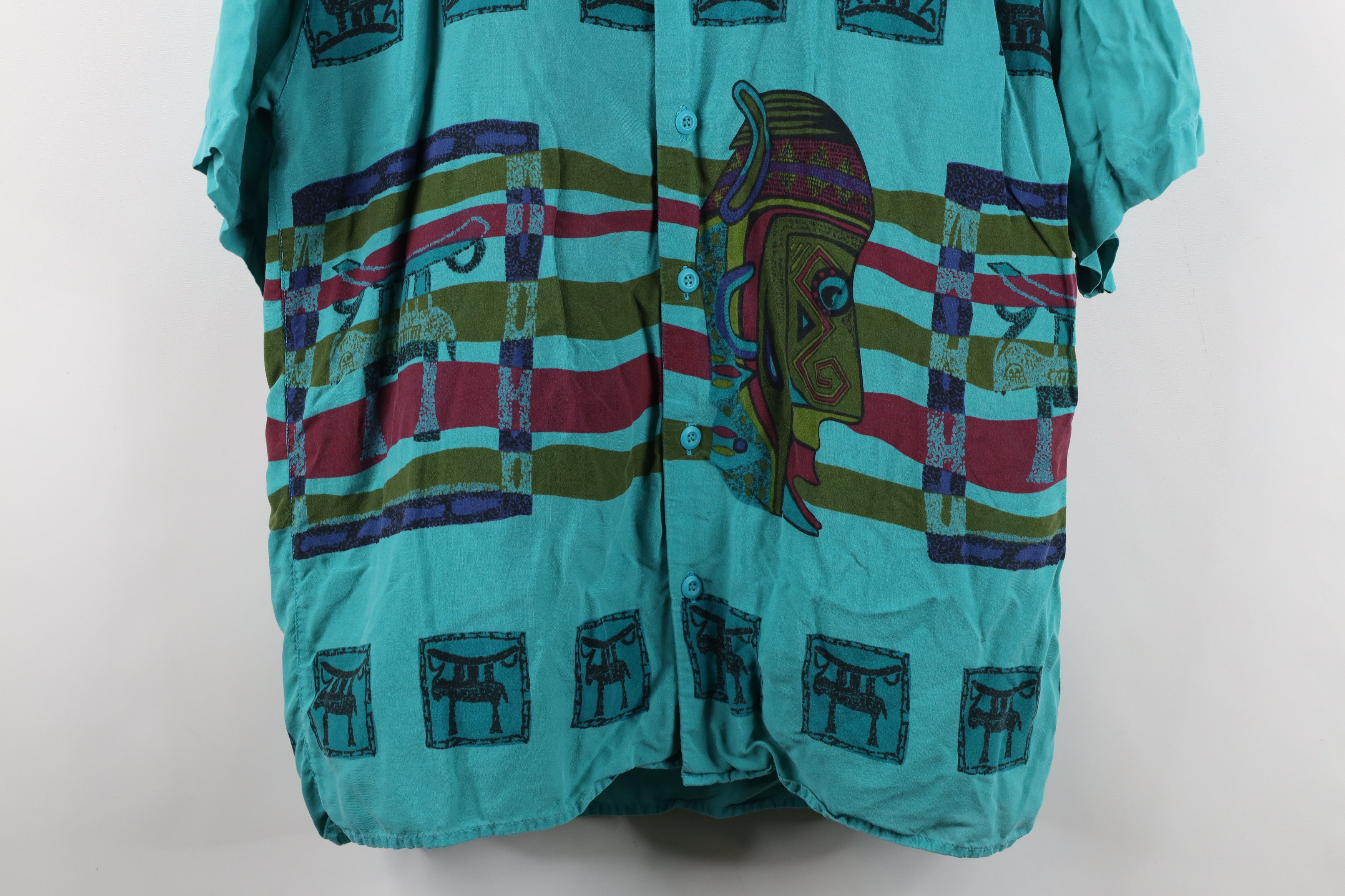 Vintage Vintage 90s Streetwear Cave Art Looped Collar Button Shirt Size US M / EU 48-50 / 2 - 3 Thumbnail