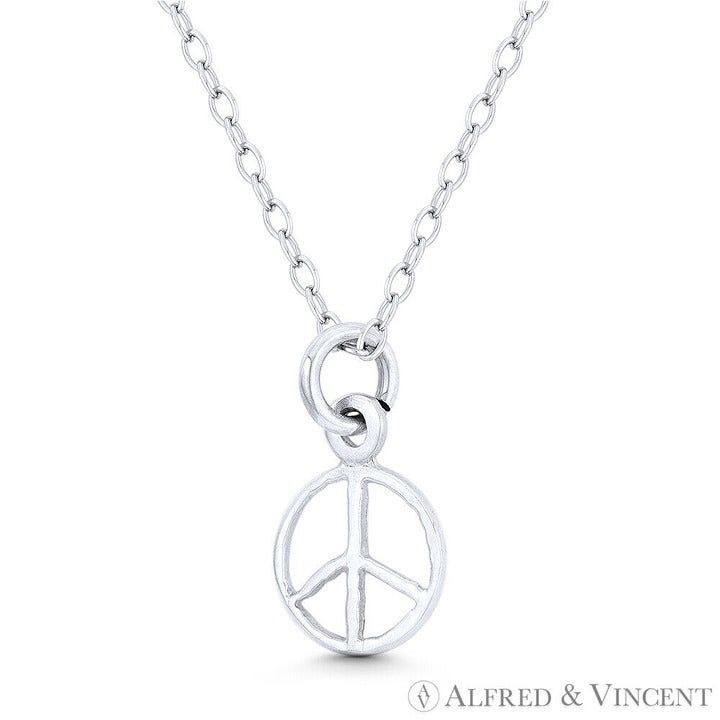 Other Worn-Finish Peace Sign Cutout Hippie Charm Pendant Size ONE SIZE - 1 Preview